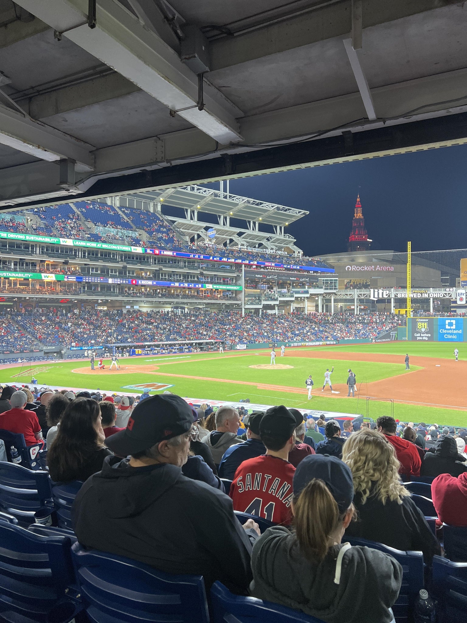 Vue réelle des fans prise de la Section 138 au site Progressive Field par Corrie S