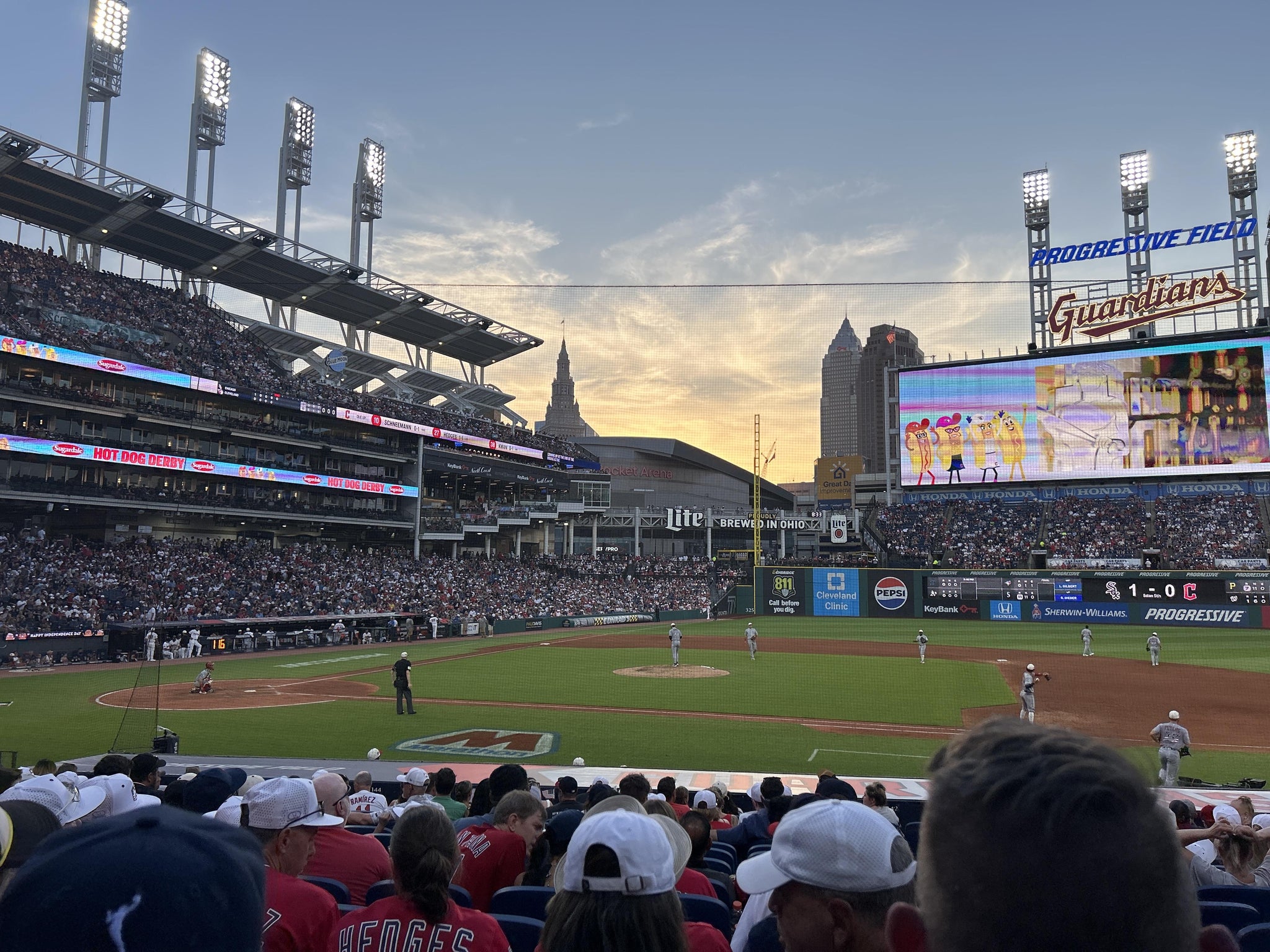Real Fan View taken from Section 144 at Progressive Field by Clay S