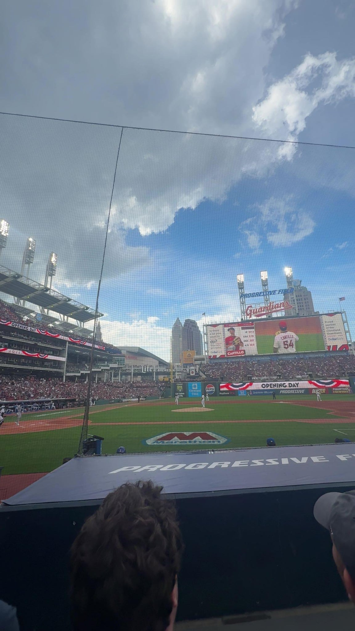 Vue réelle des fans prise de la Section 146 au site Progressive Field par Kaleb R