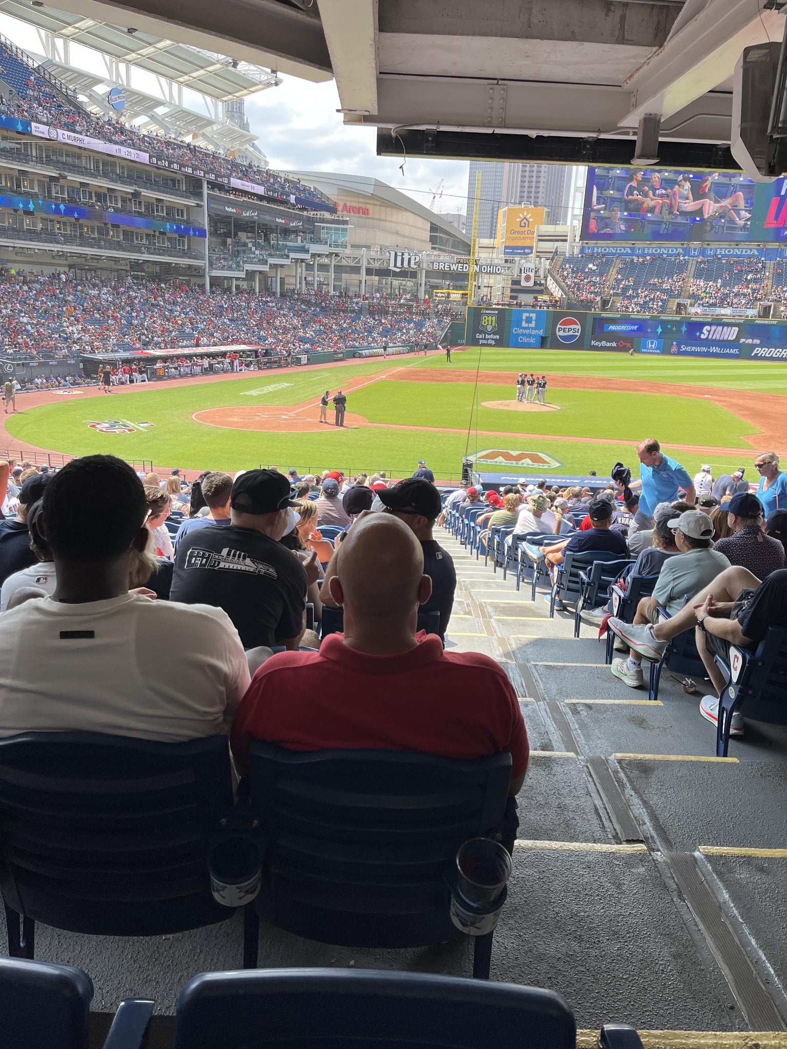 Real Fan View taken from Section 148 at Progressive Field by Joyce K