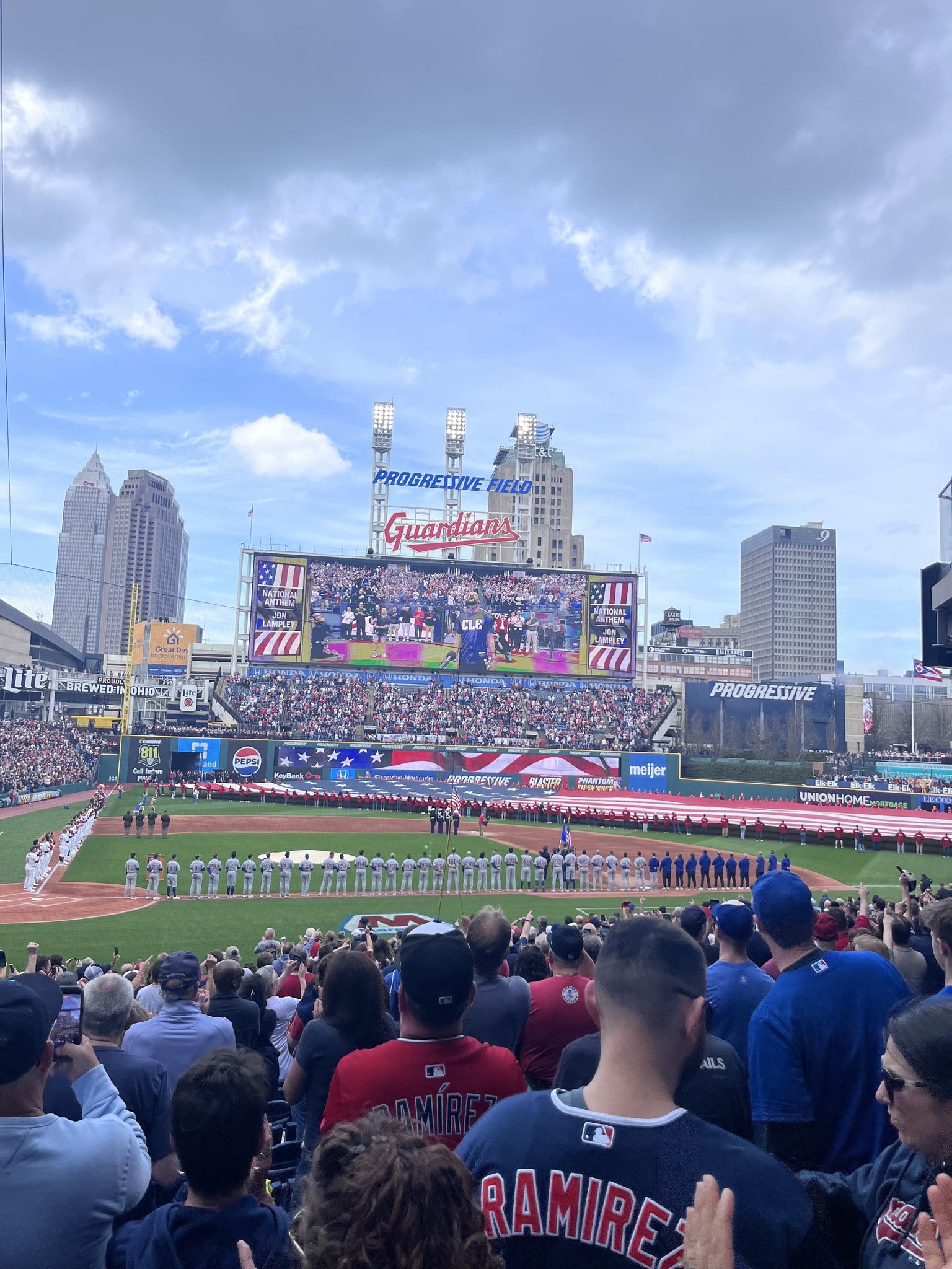Vue réelle des fans prise de la Section 149 au site Progressive Field par Lisa C