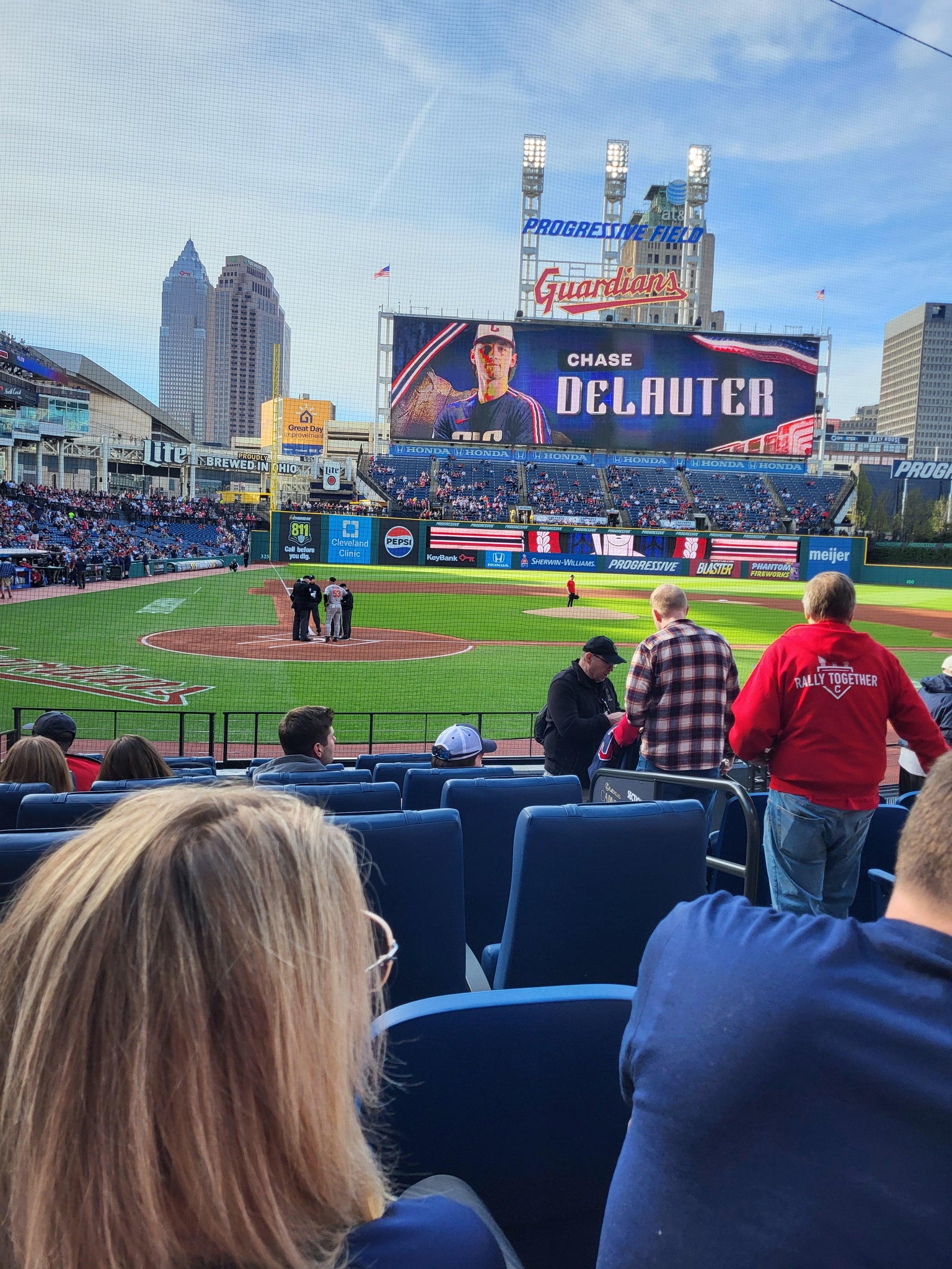 Vue réelle des fans prise de la Section 150 au site Progressive Field par Michael L