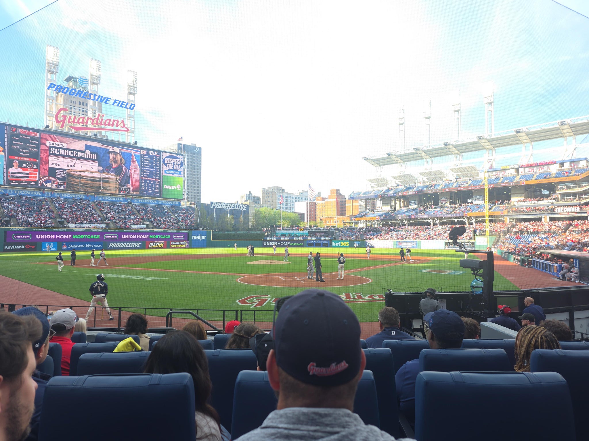 Vue réelle des fans prise de la Section 155 au site Progressive Field par Carmen F