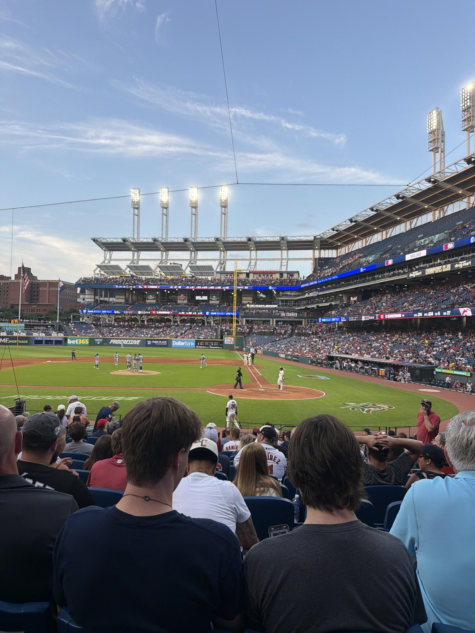 Vue réelle des fans prise de la Section 158 au site Progressive Field par Addison S