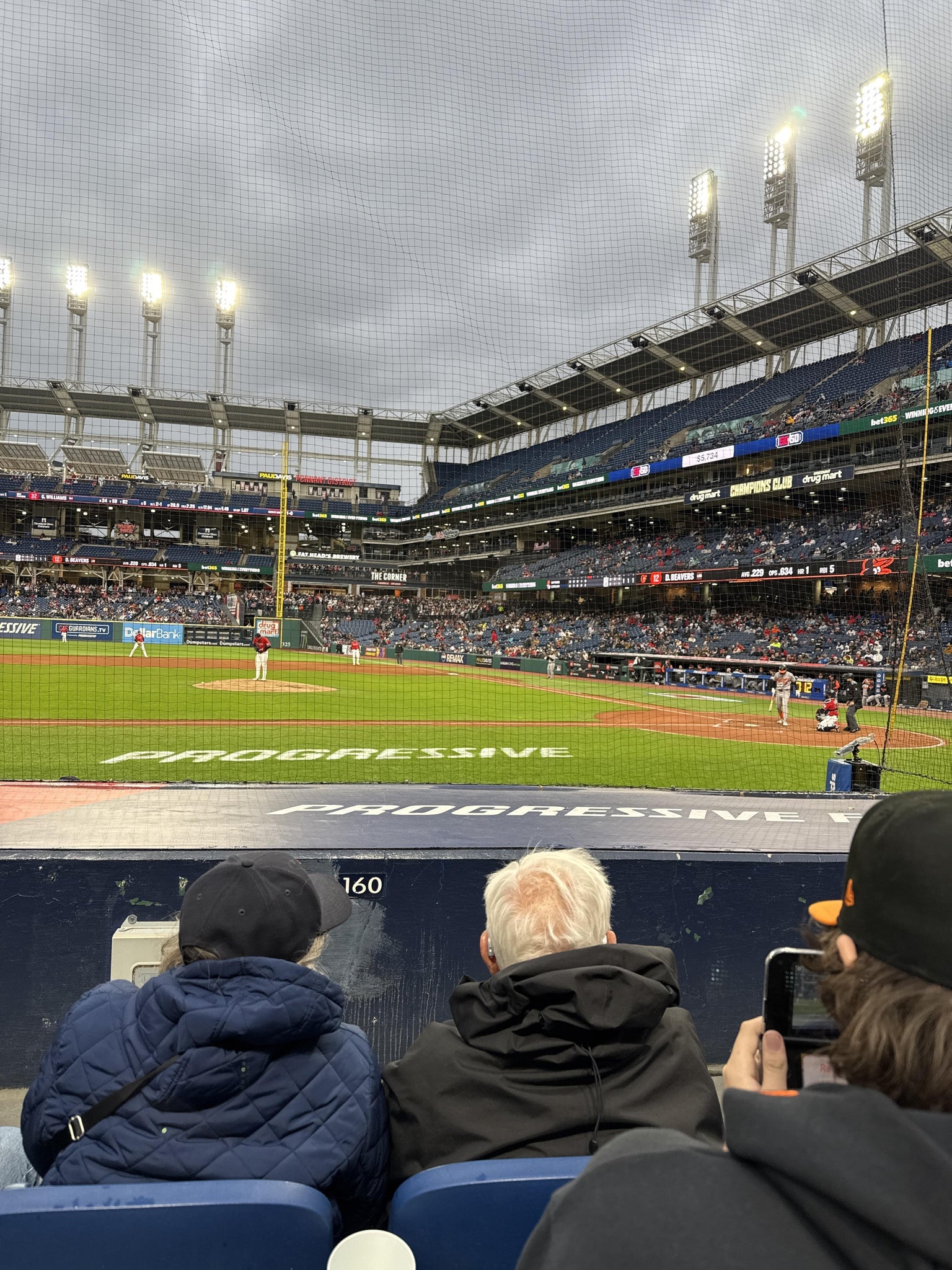 Vue réelle des fans prise de la Section 160 au site Progressive Field par Robert M