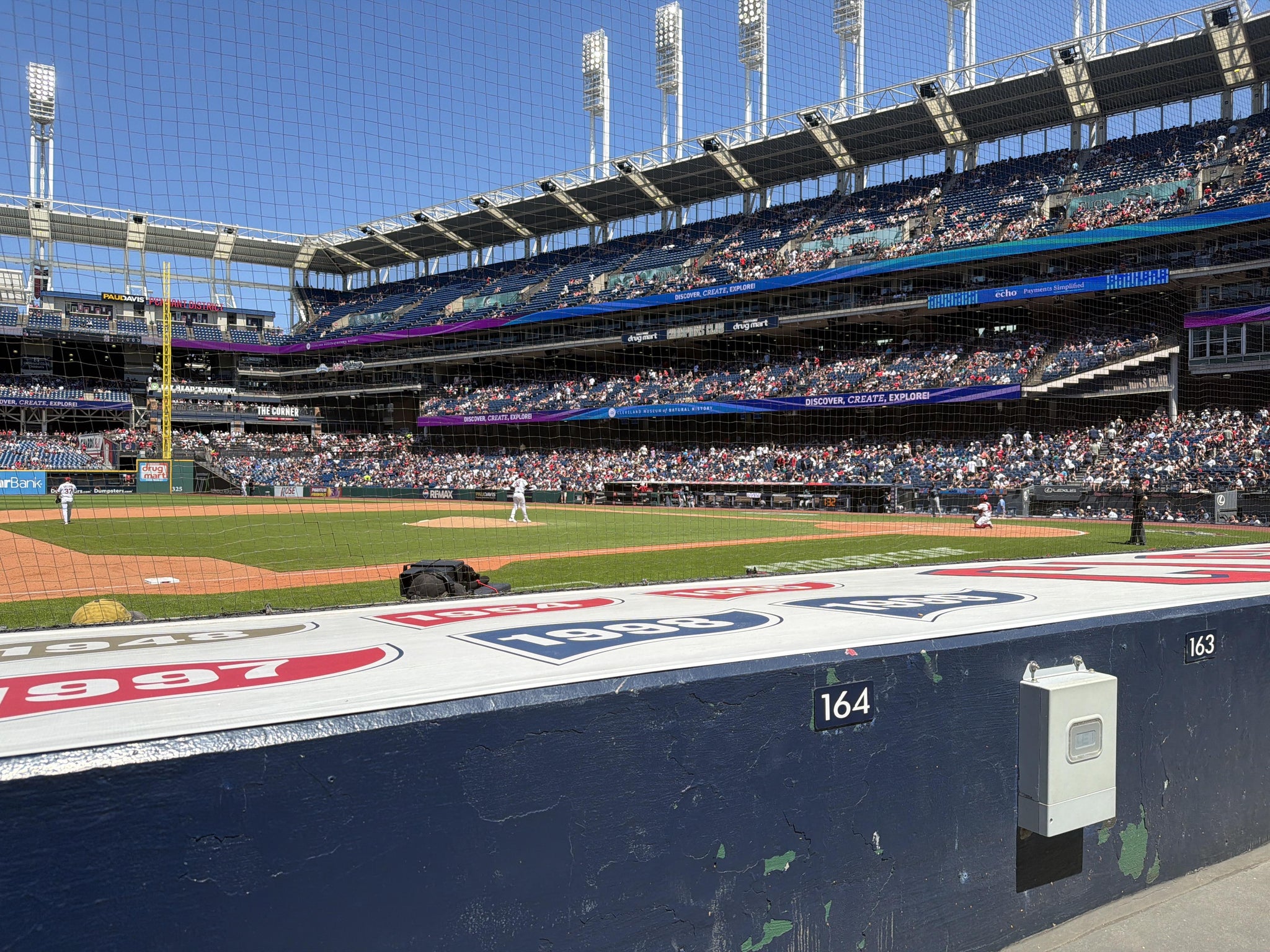 Vue réelle des fans prise de la Section 164 au site Progressive Field par Eddie M