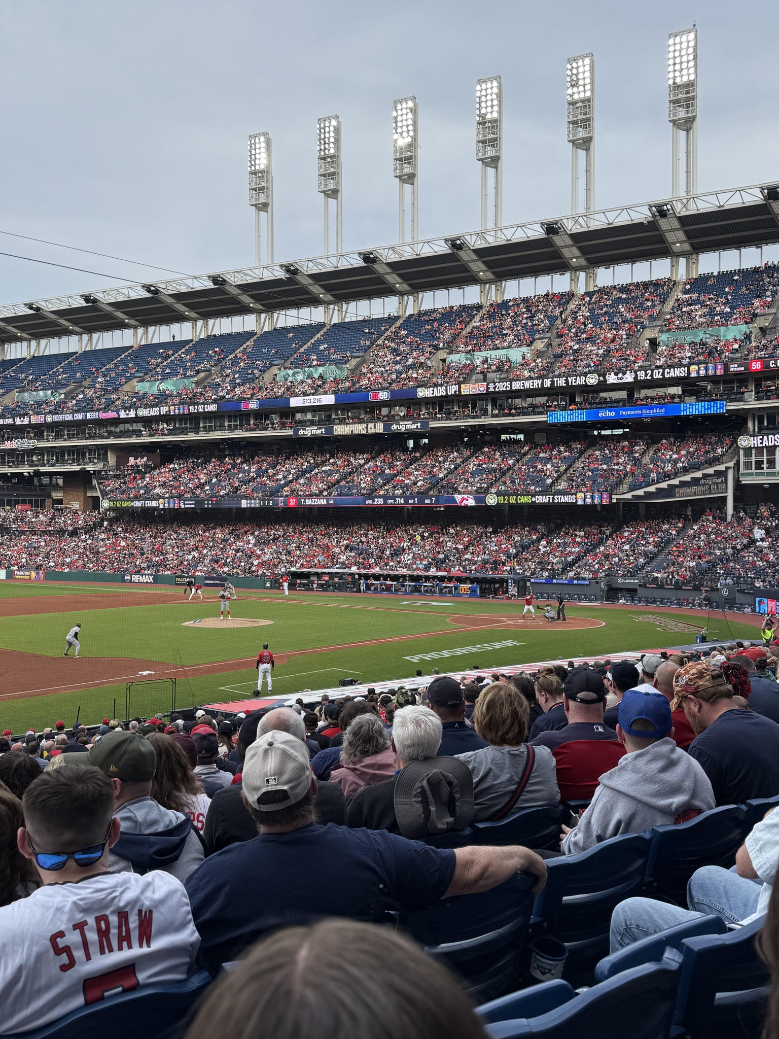 Real Fan View taken from Section 167 at Progressive Field by Joe L