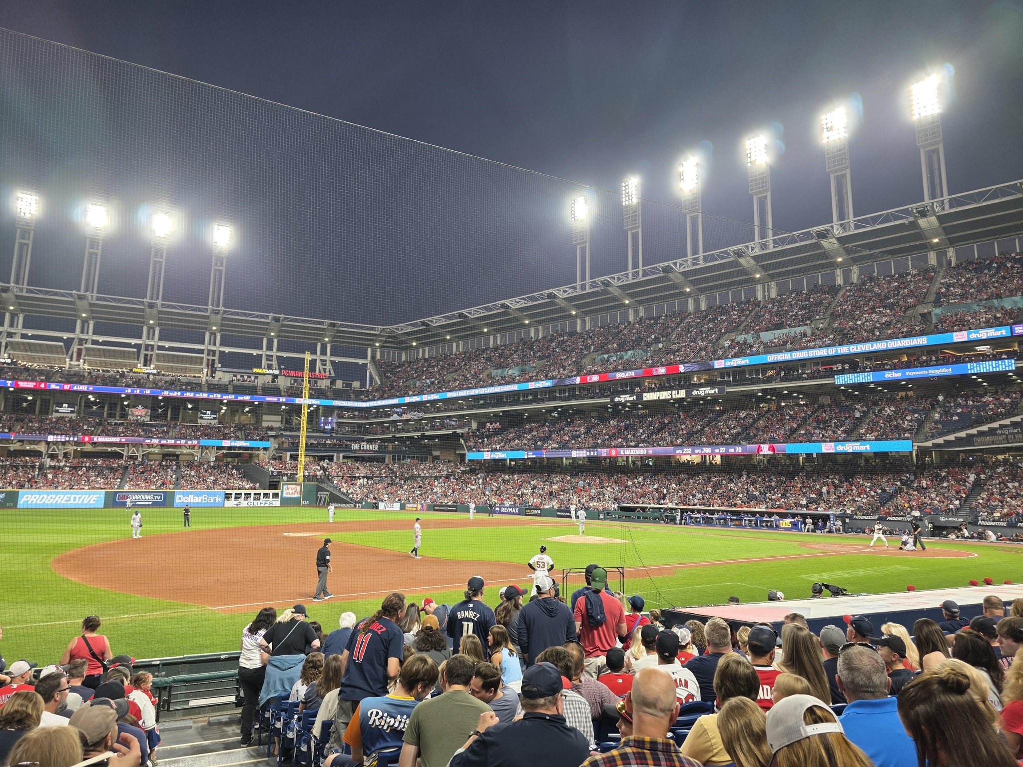 Vue réelle des fans prise de la Section 167 au site Progressive Field par Julianne F