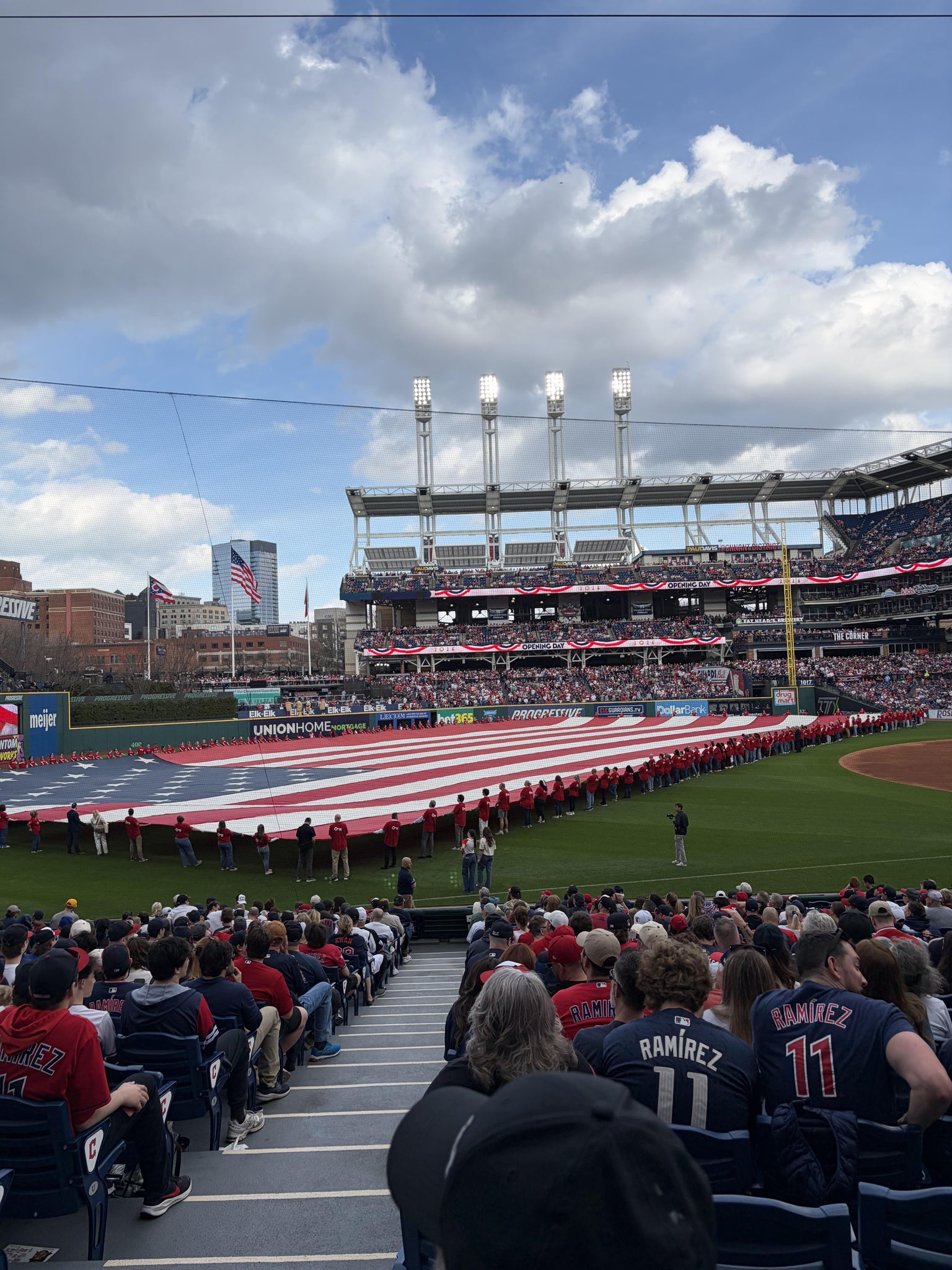 Vue réelle des fans prise de la Section 171 au site Progressive Field par Maureen D
