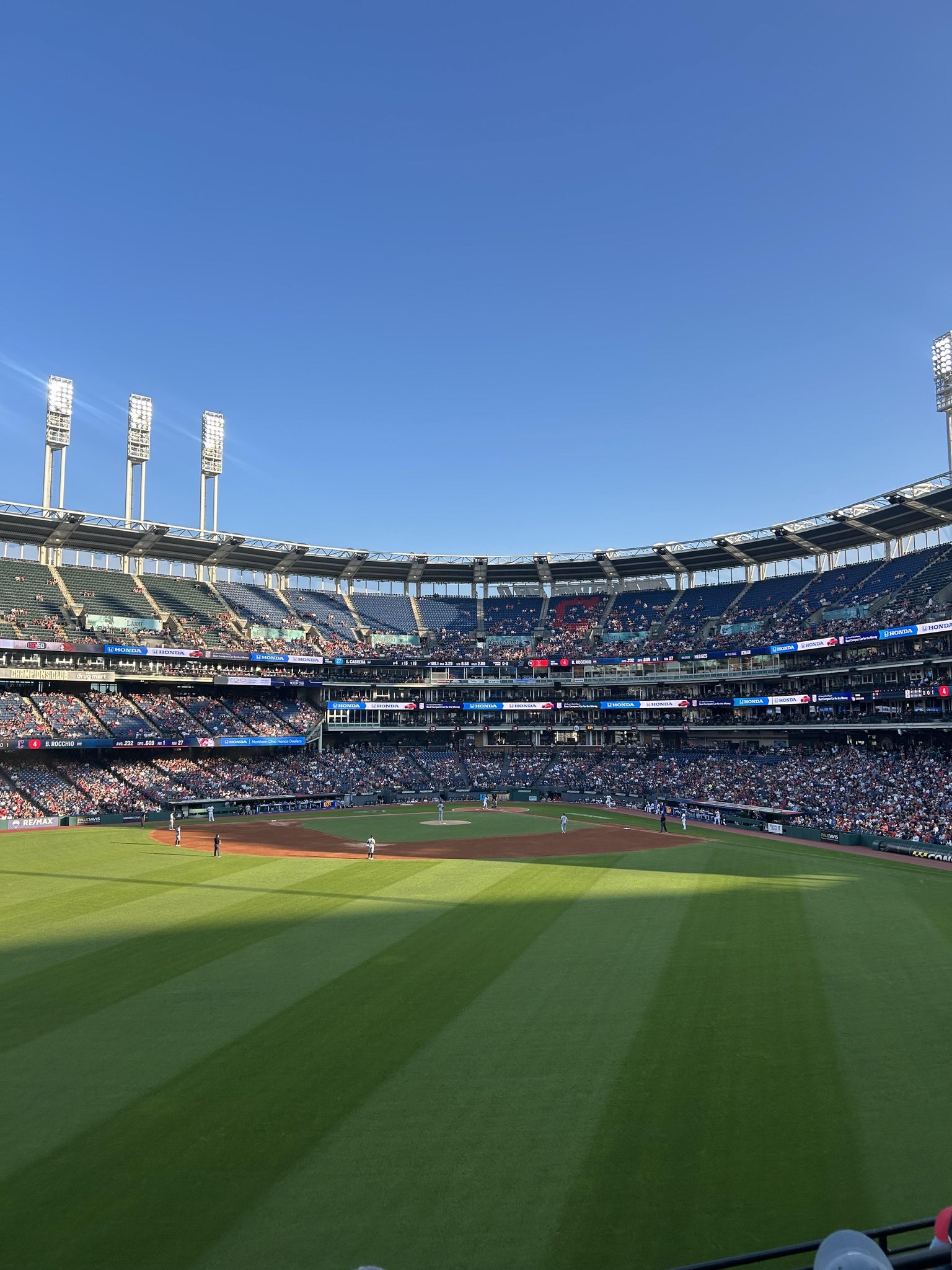 Vue réelle des fans prise de la Section 183 au site Progressive Field par Lindsay B