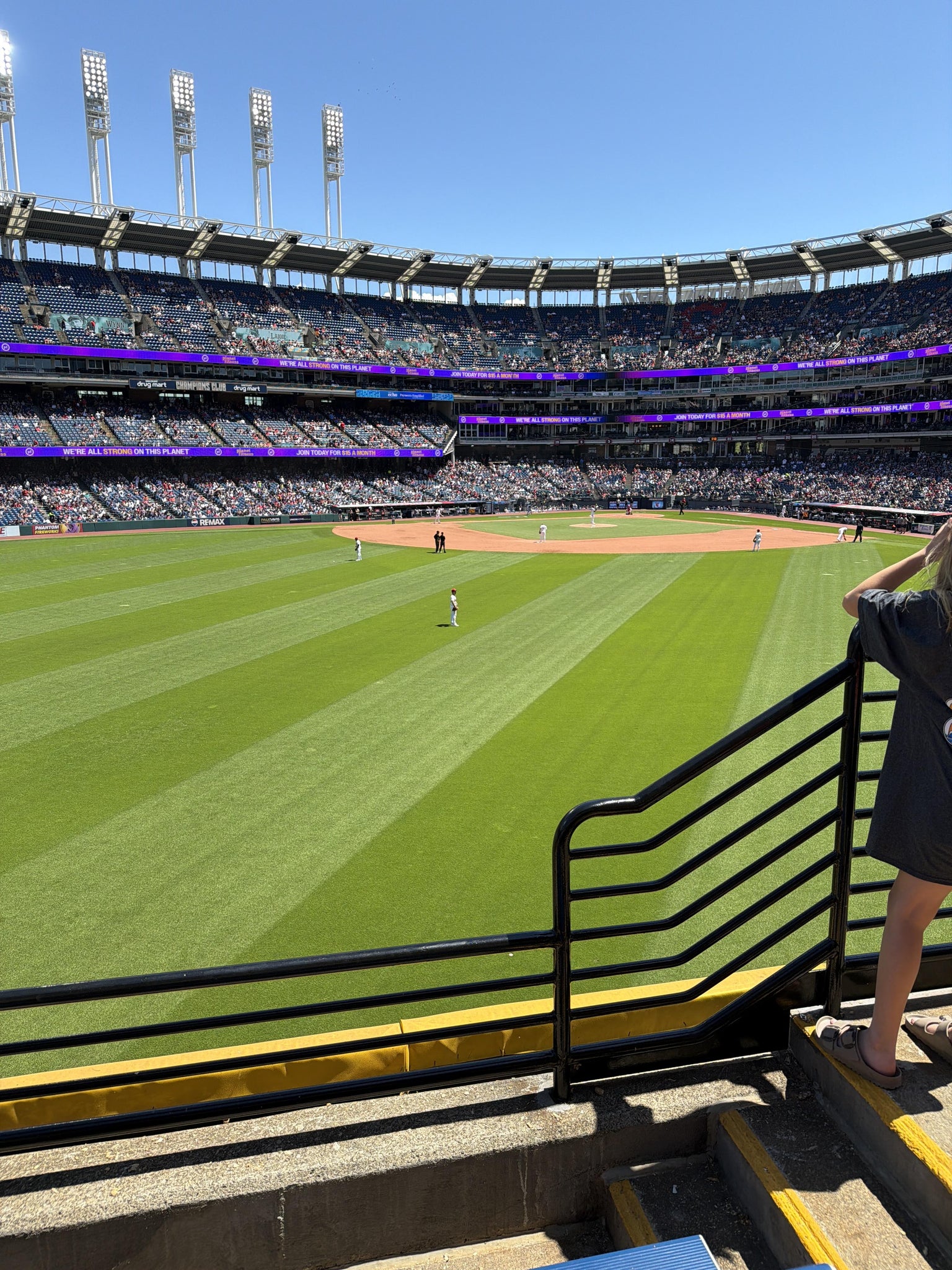 Vue réelle des fans prise de la Section 184 au site Progressive Field par Patrick A