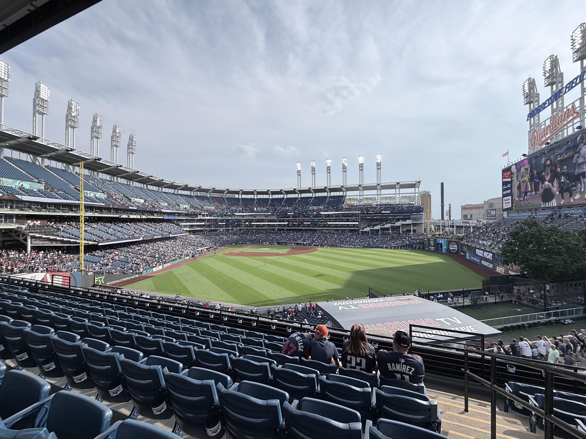 Vue réelle des fans prise de la Section 304 au site Progressive Field par Brett S
