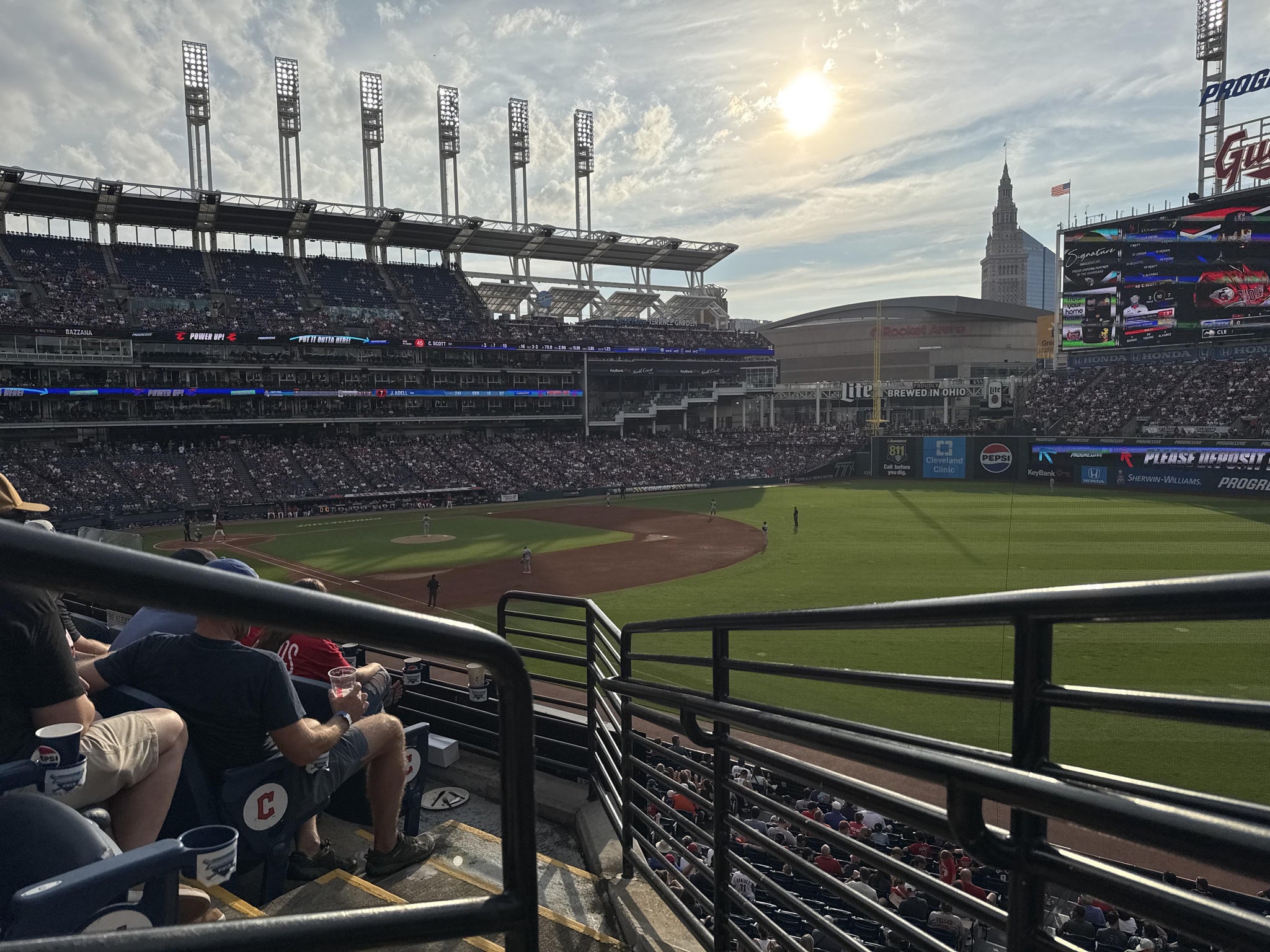 Vue réelle des fans prise de la Section 326 au site Progressive Field par Jacob S