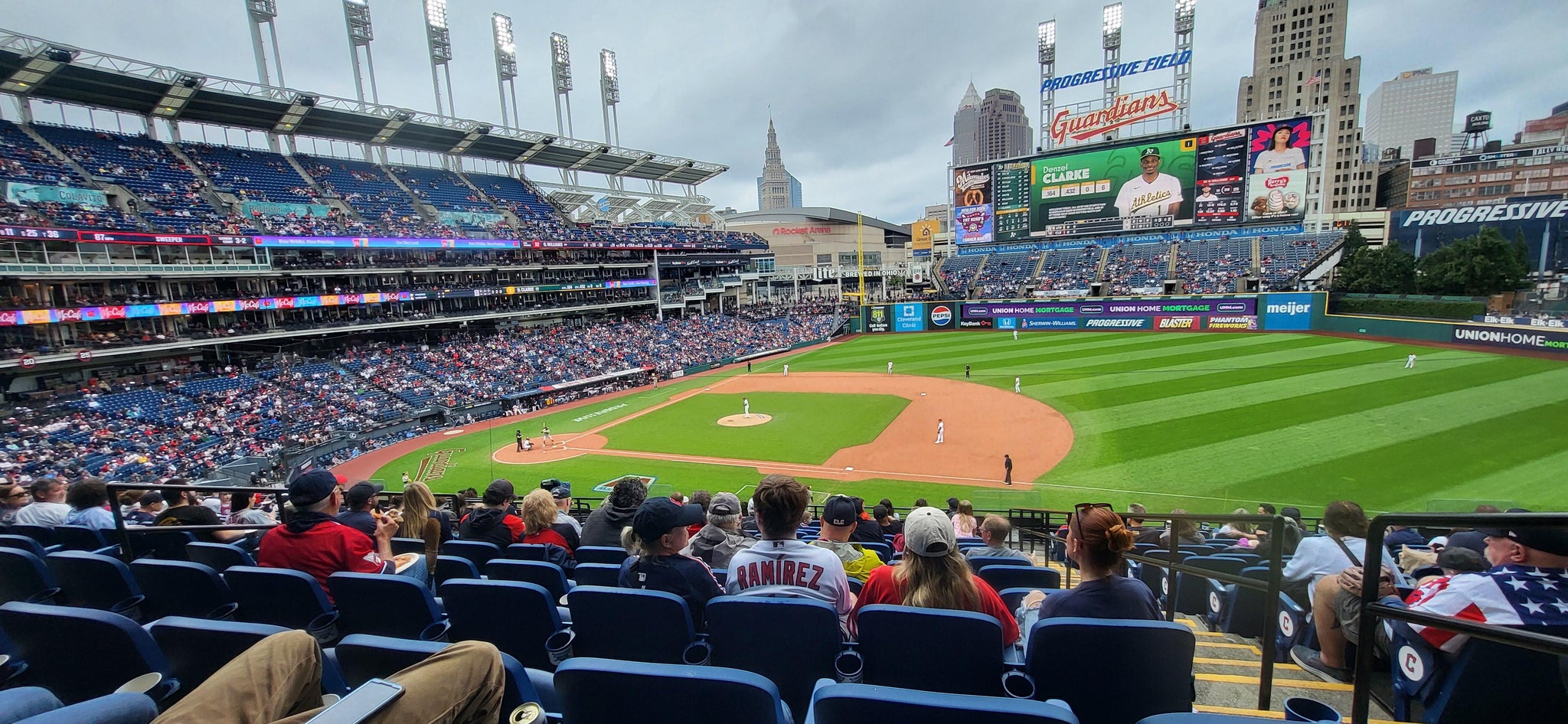 Vue réelle des fans prise de la Section 340 au site Progressive Field par Jake G