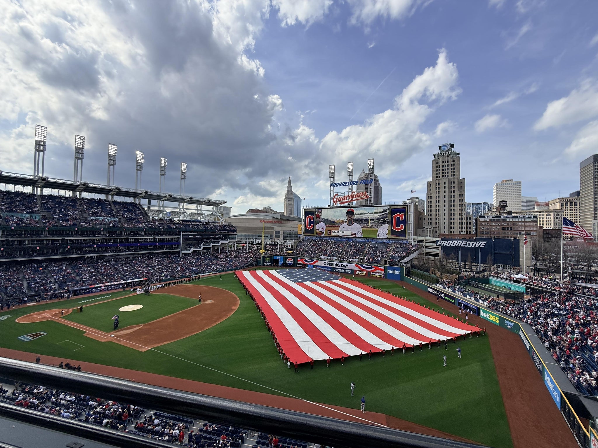Vue réelle des fans prise de la Section 428 au site Progressive Field par Melissa M