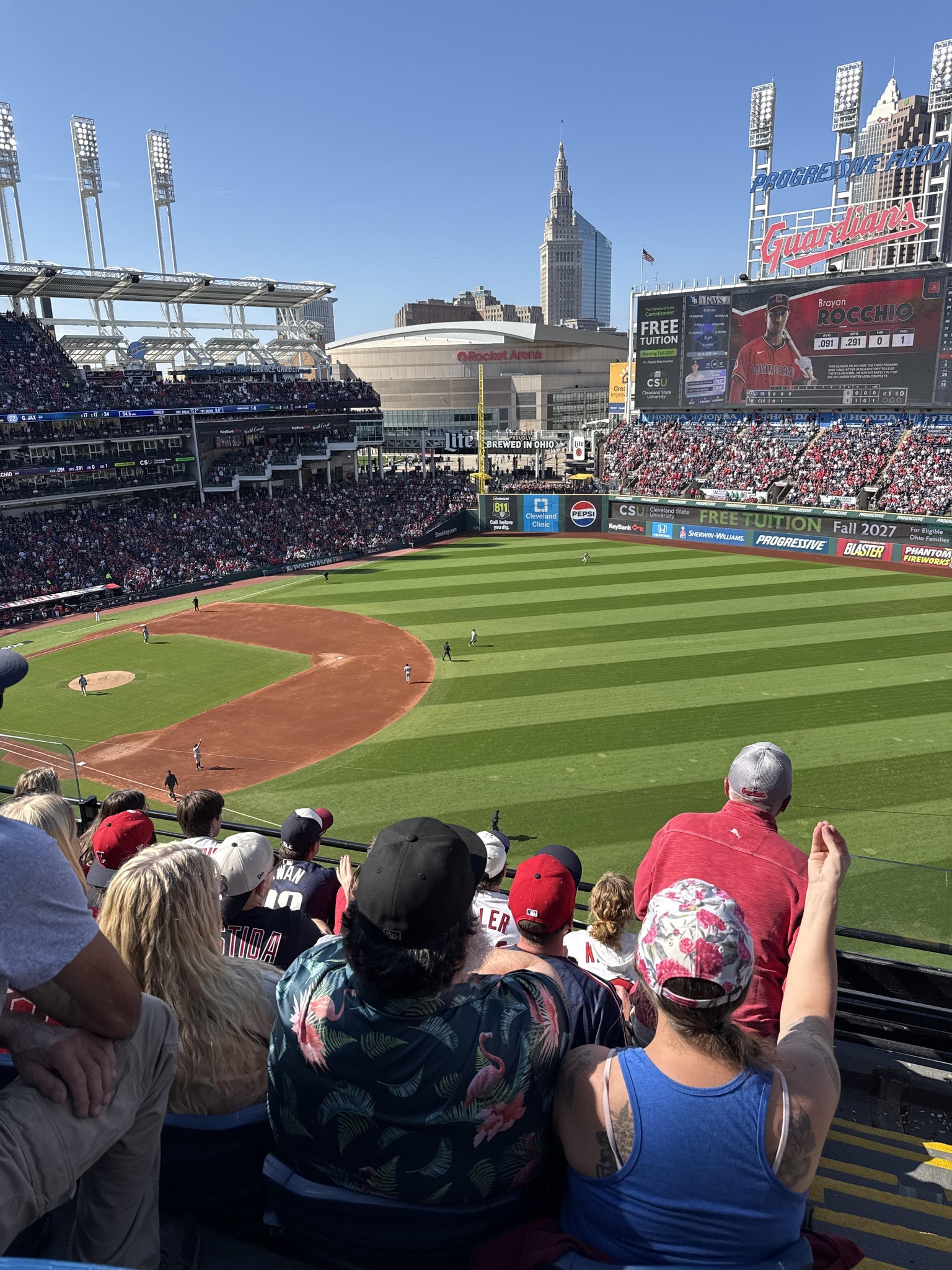 Real Fan View taken from Section 429 at Progressive Field by Marla H