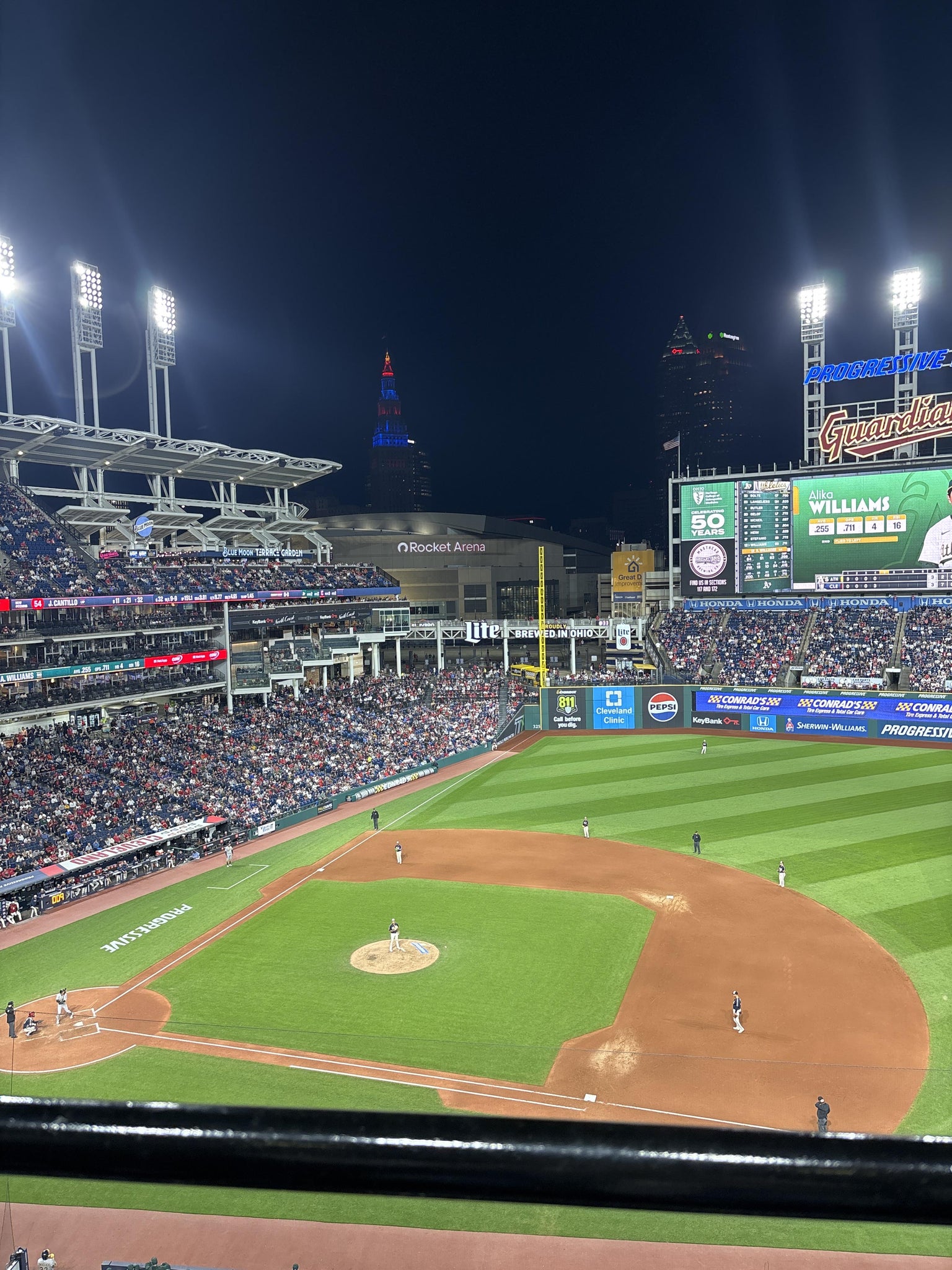 Vue réelle des fans prise de la Section 440 au site Progressive Field par Jessica S