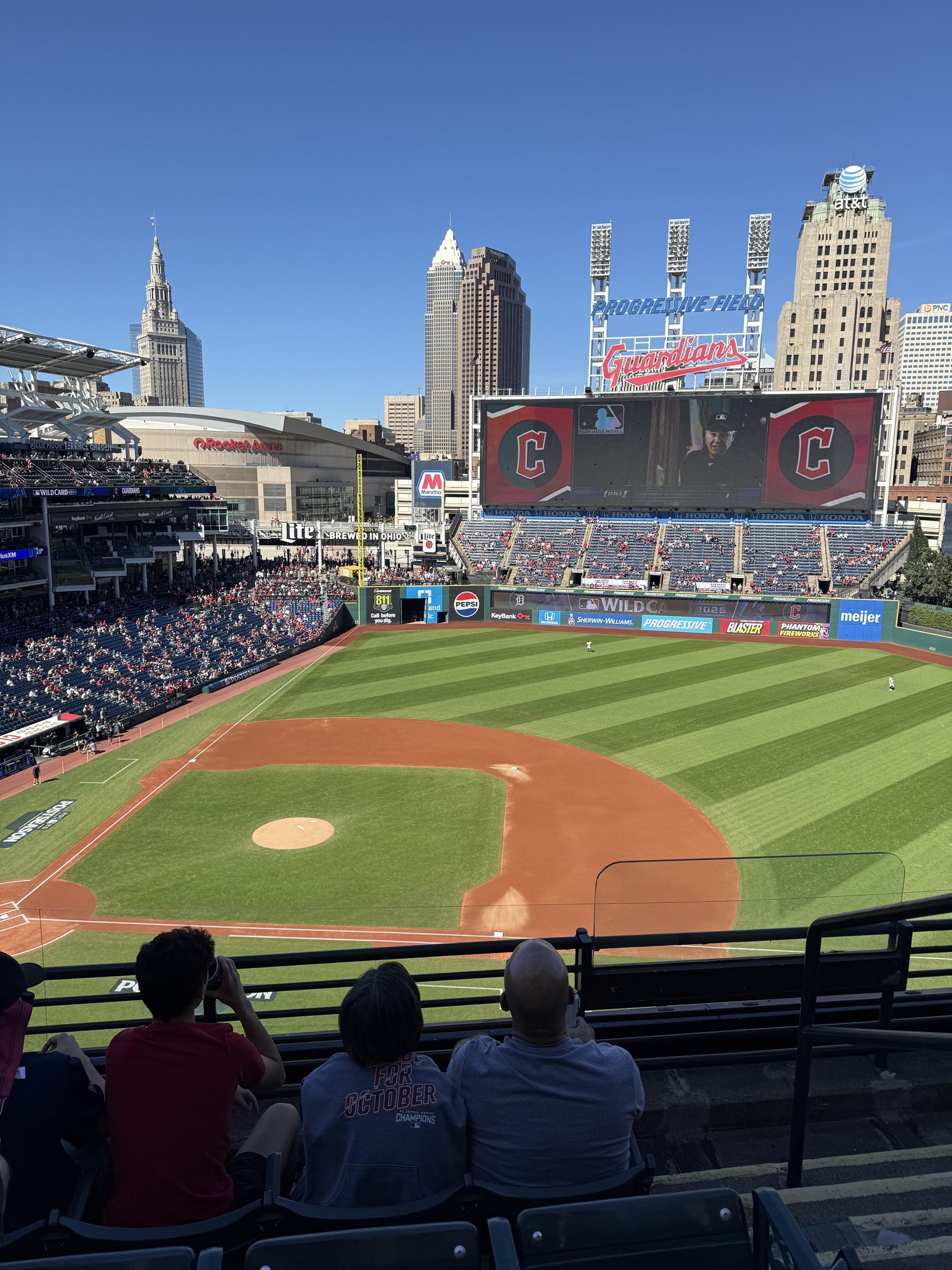 Vue réelle des fans prise de la Section 444 au site Progressive Field par Dylan R