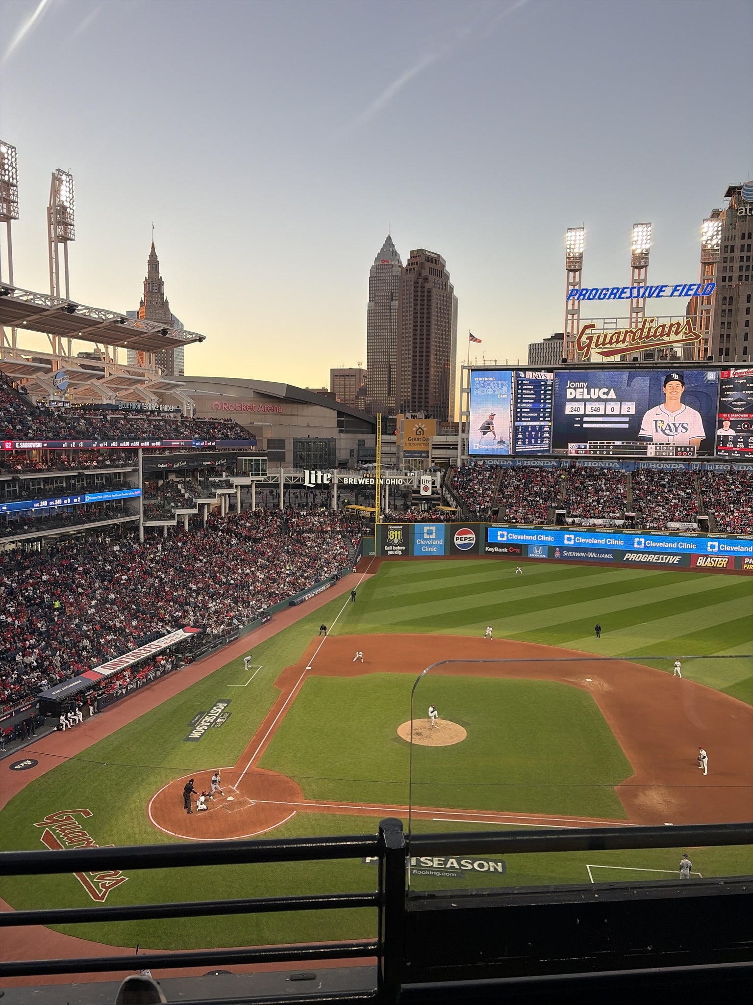 Real Fan View taken from Section 448 at Progressive Field by Riley R