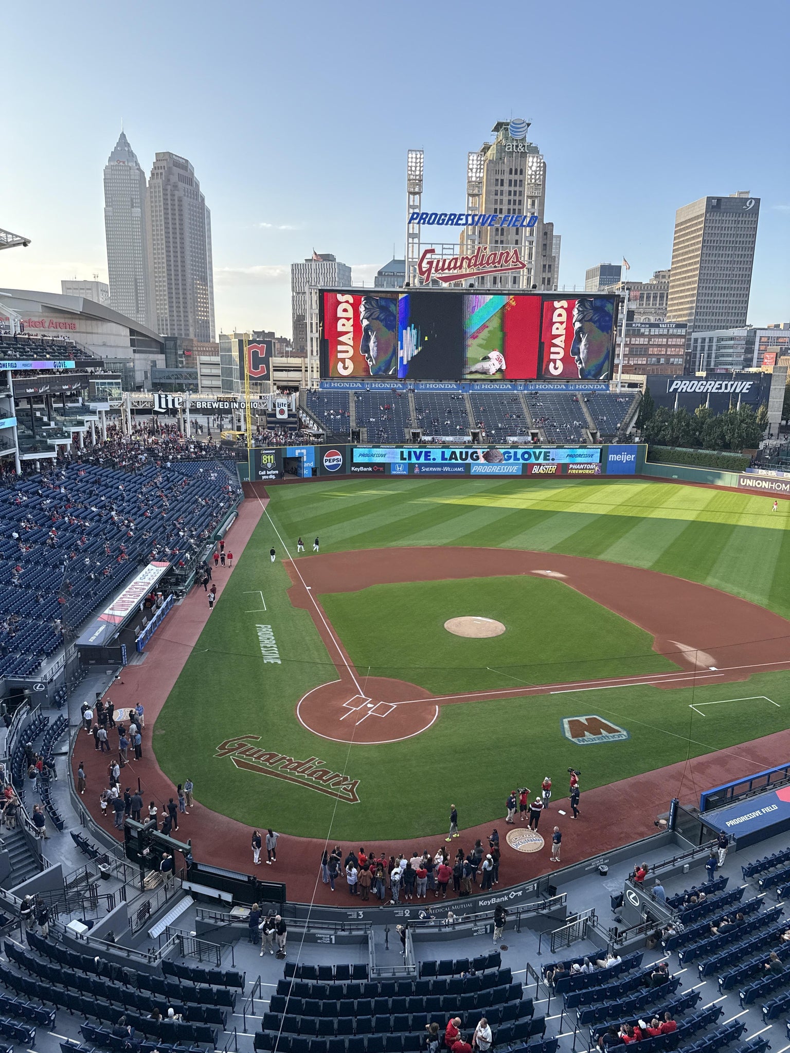 Vue réelle des fans prise de la Section 451 au site Progressive Field par Kevin O