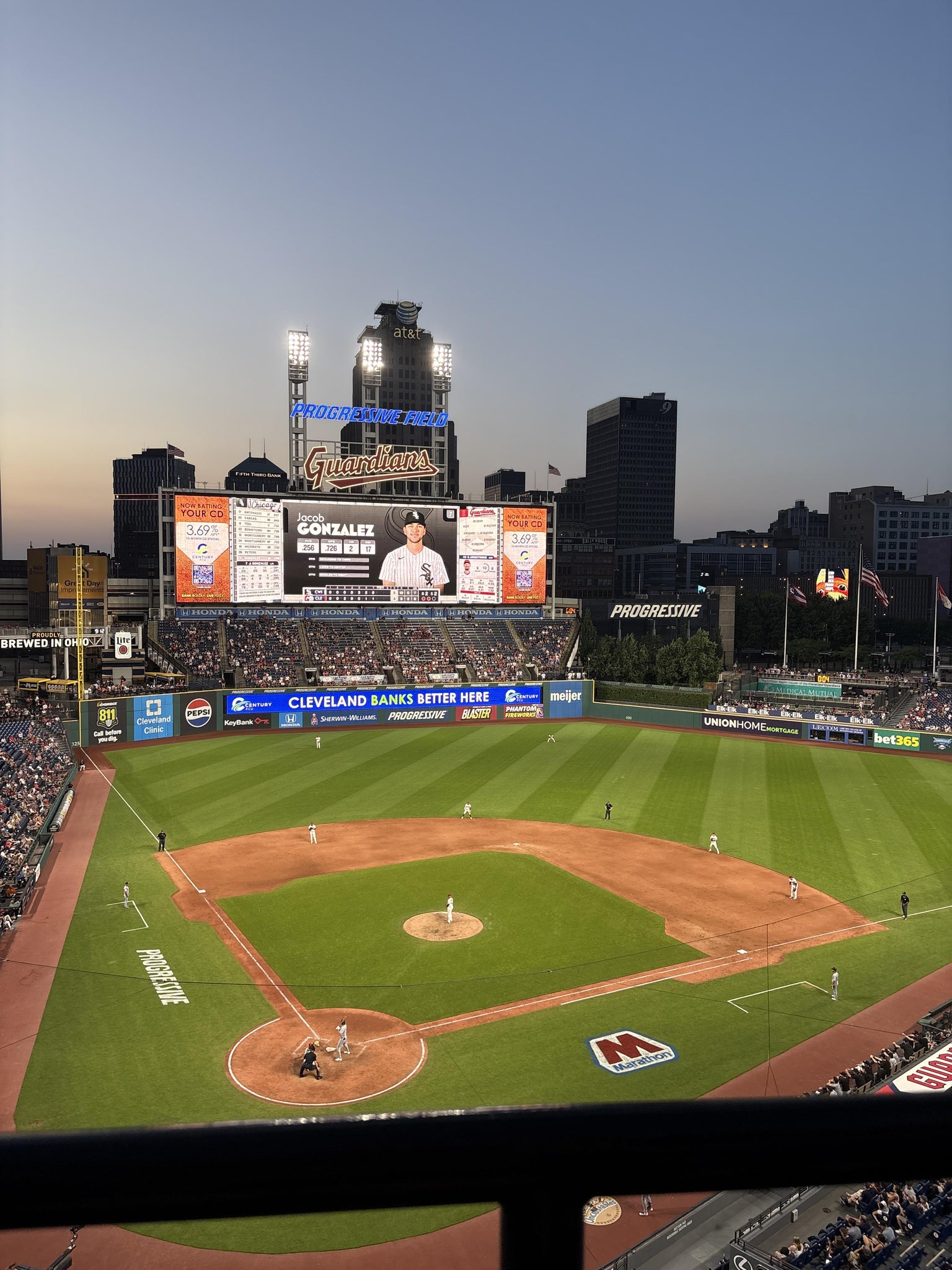 Real Fan View taken from Section 452 at Progressive Field by Jessica W