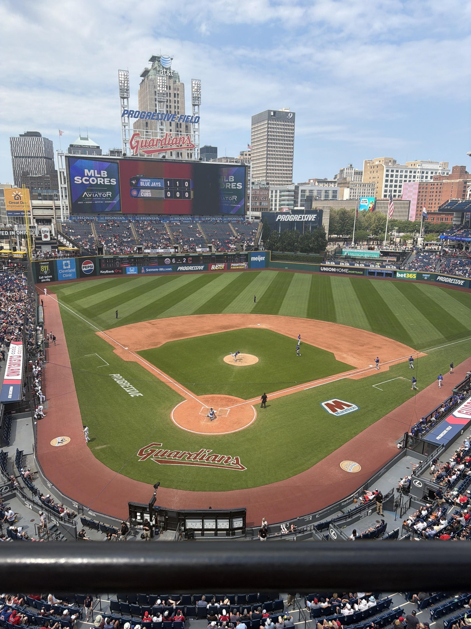 Vue réelle des fans prise de la Section 453 au site Progressive Field par Paul C