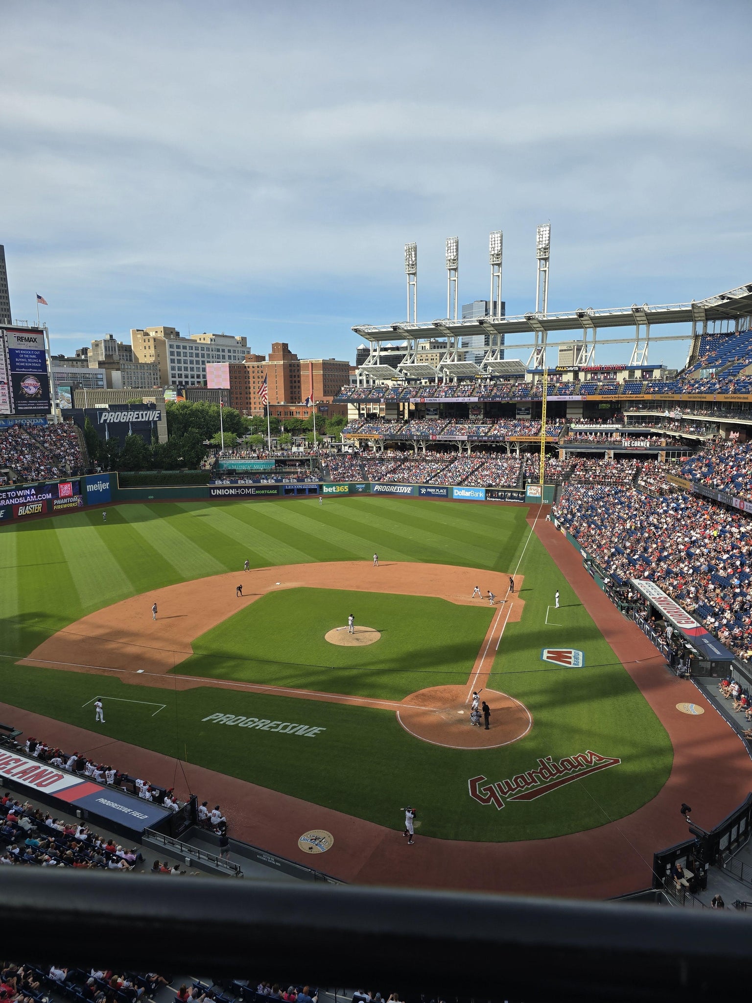 Vue réelle des fans prise de la Section 457 au site Progressive Field par Brad H