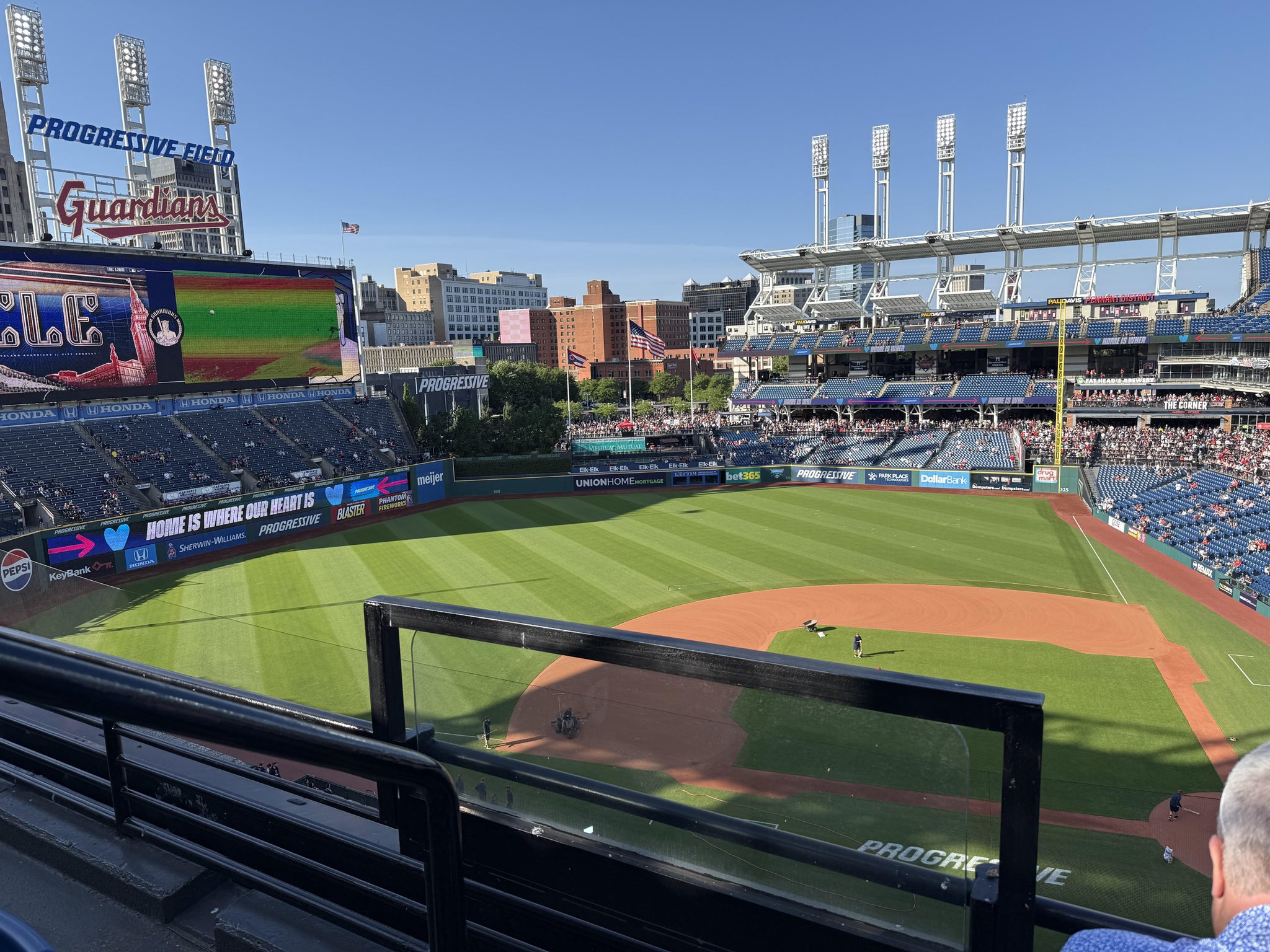 Vue réelle des fans prise de la Section 459 au site Progressive Field par Jeff P