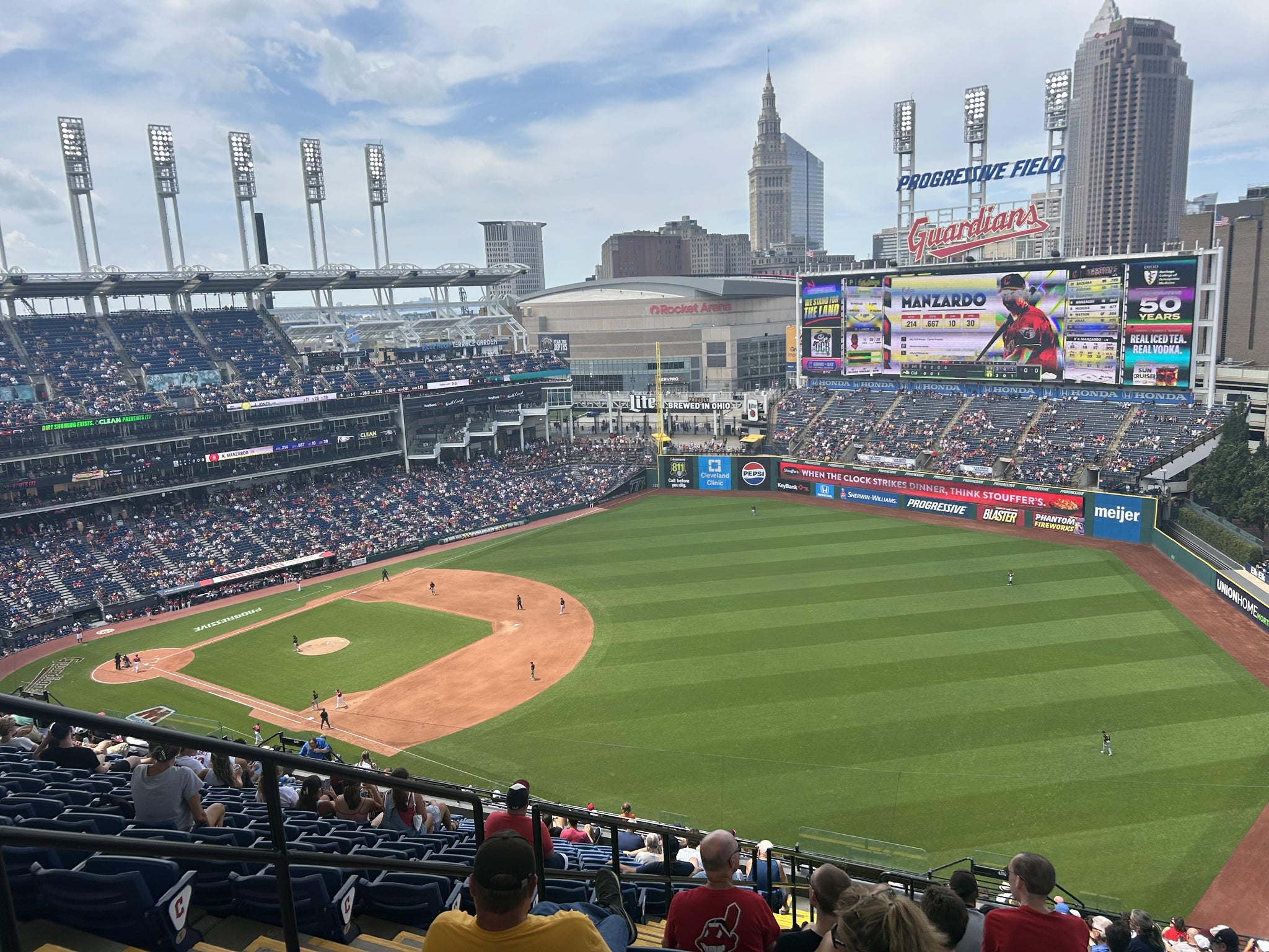 Vue réelle des fans prise de la Section 525 au site Progressive Field par Norman R