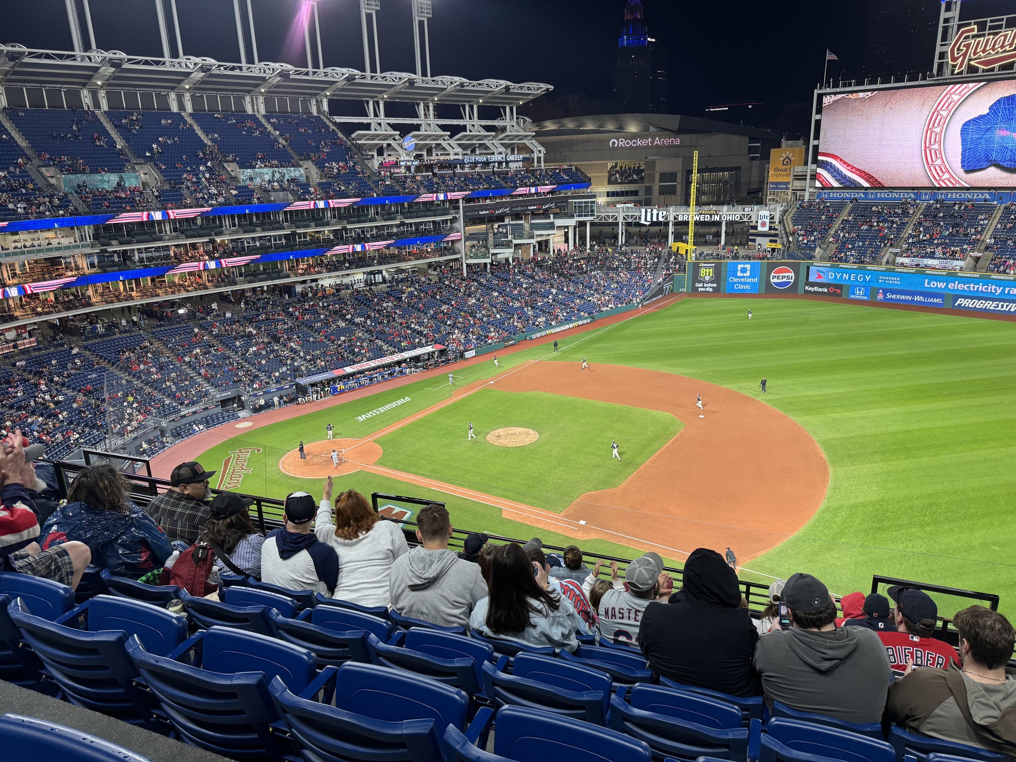 Vue réelle des fans prise de la Section 537 au site Progressive Field par Chelsea K
