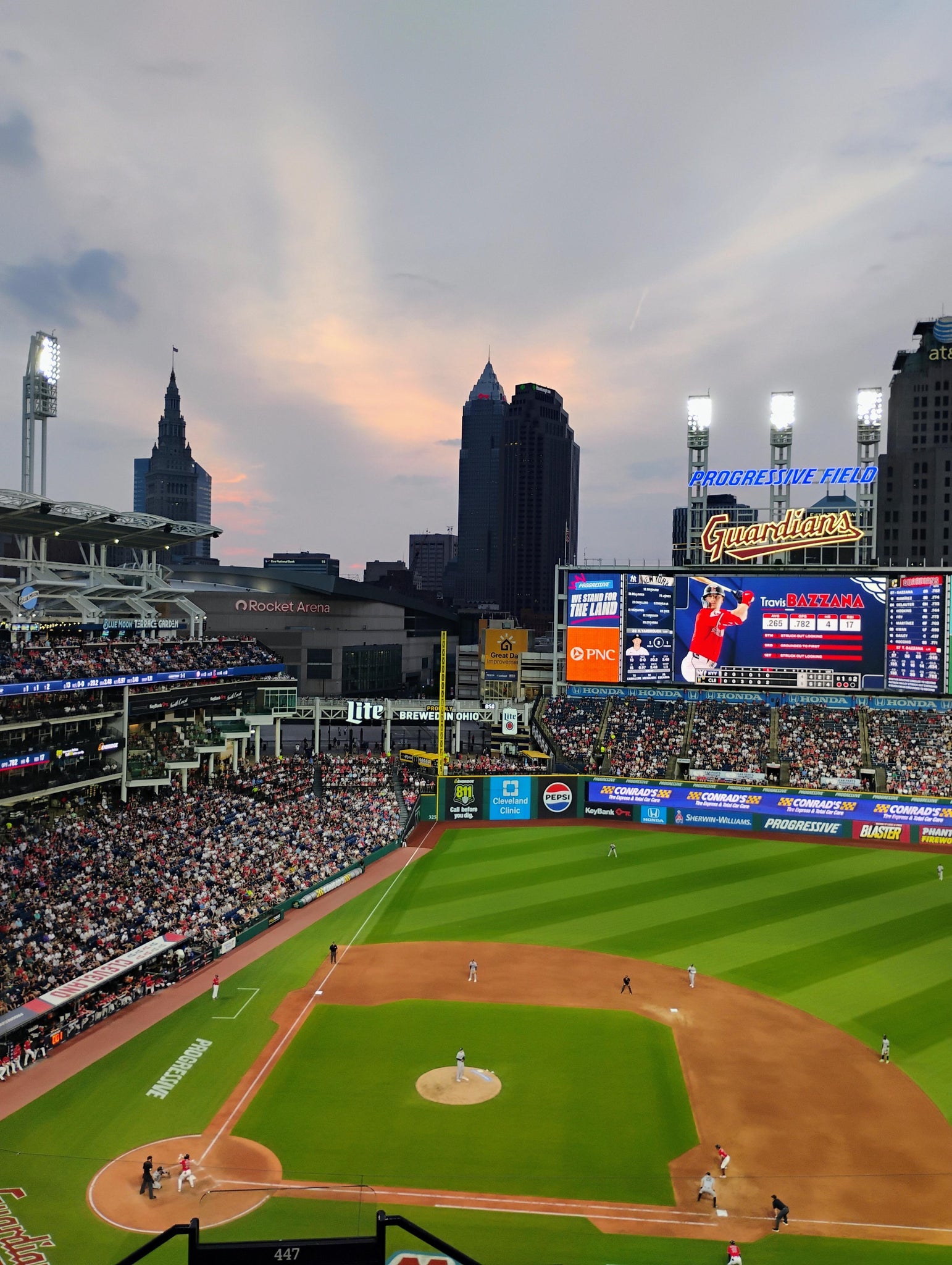 Vue réelle des fans prise de la Section 548 au site Progressive Field par Jessie P