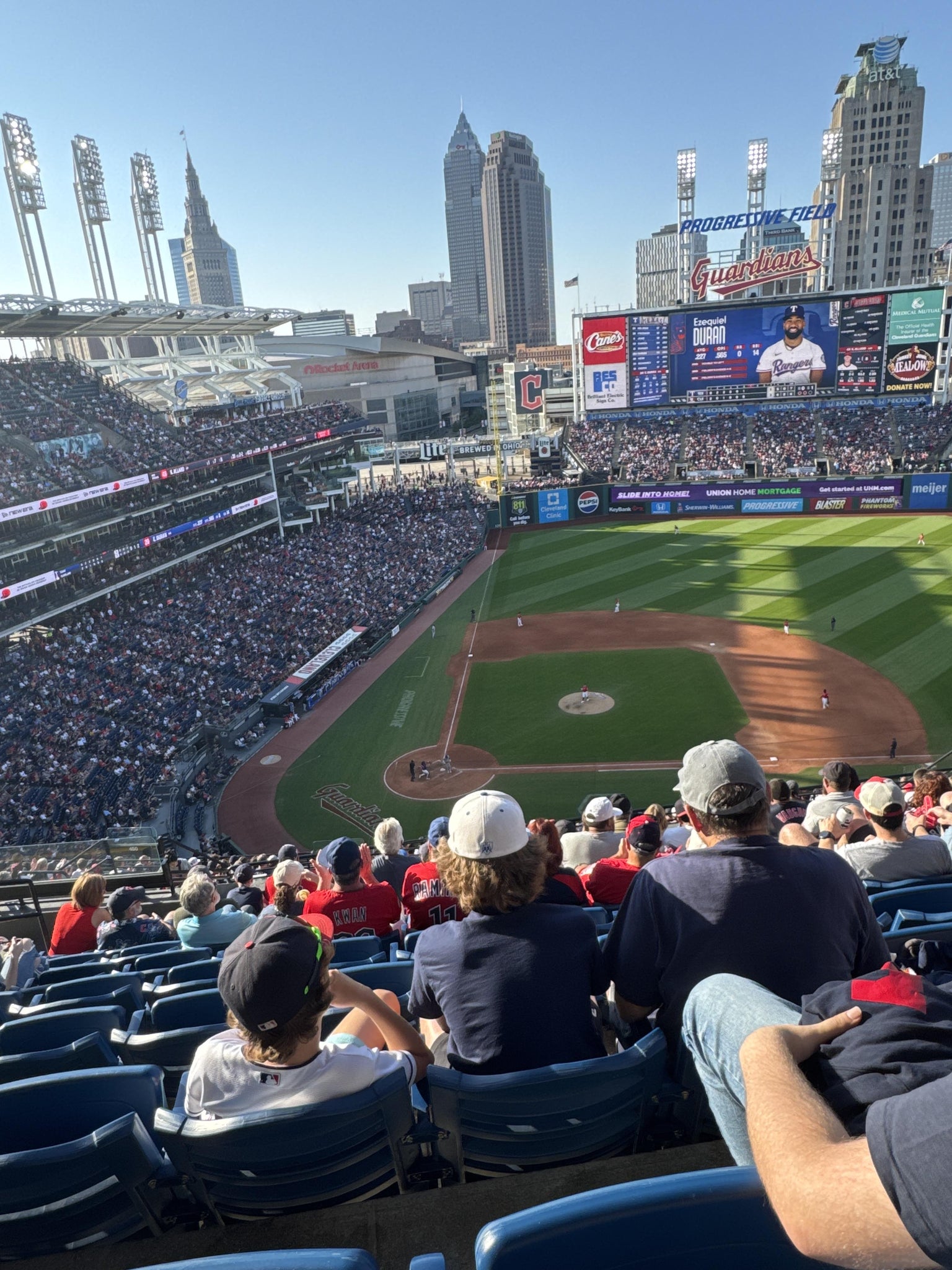Vue réelle des fans prise de la Section 550 au site Progressive Field par Julie S