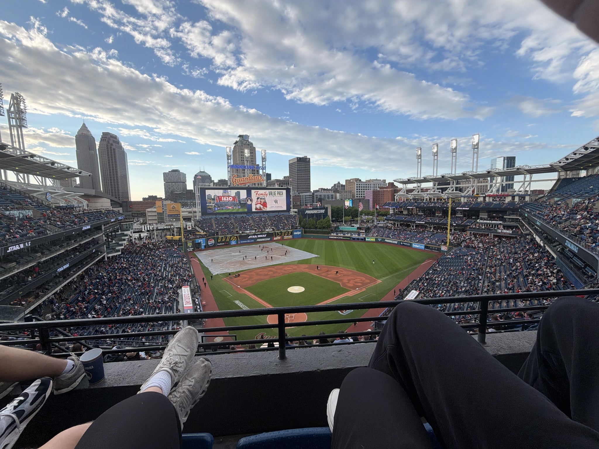 Vue réelle des fans prise de la Section 553 au site Progressive Field par Reed J