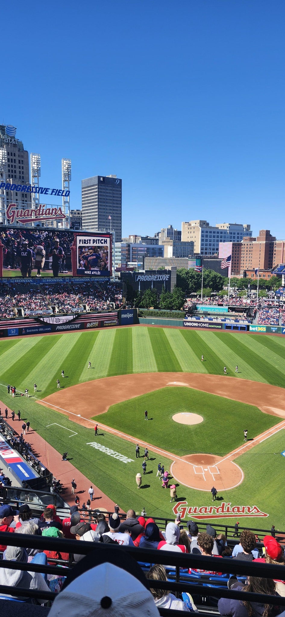 Vue réelle des fans prise de la Section 555 au site Progressive Field par Scott H