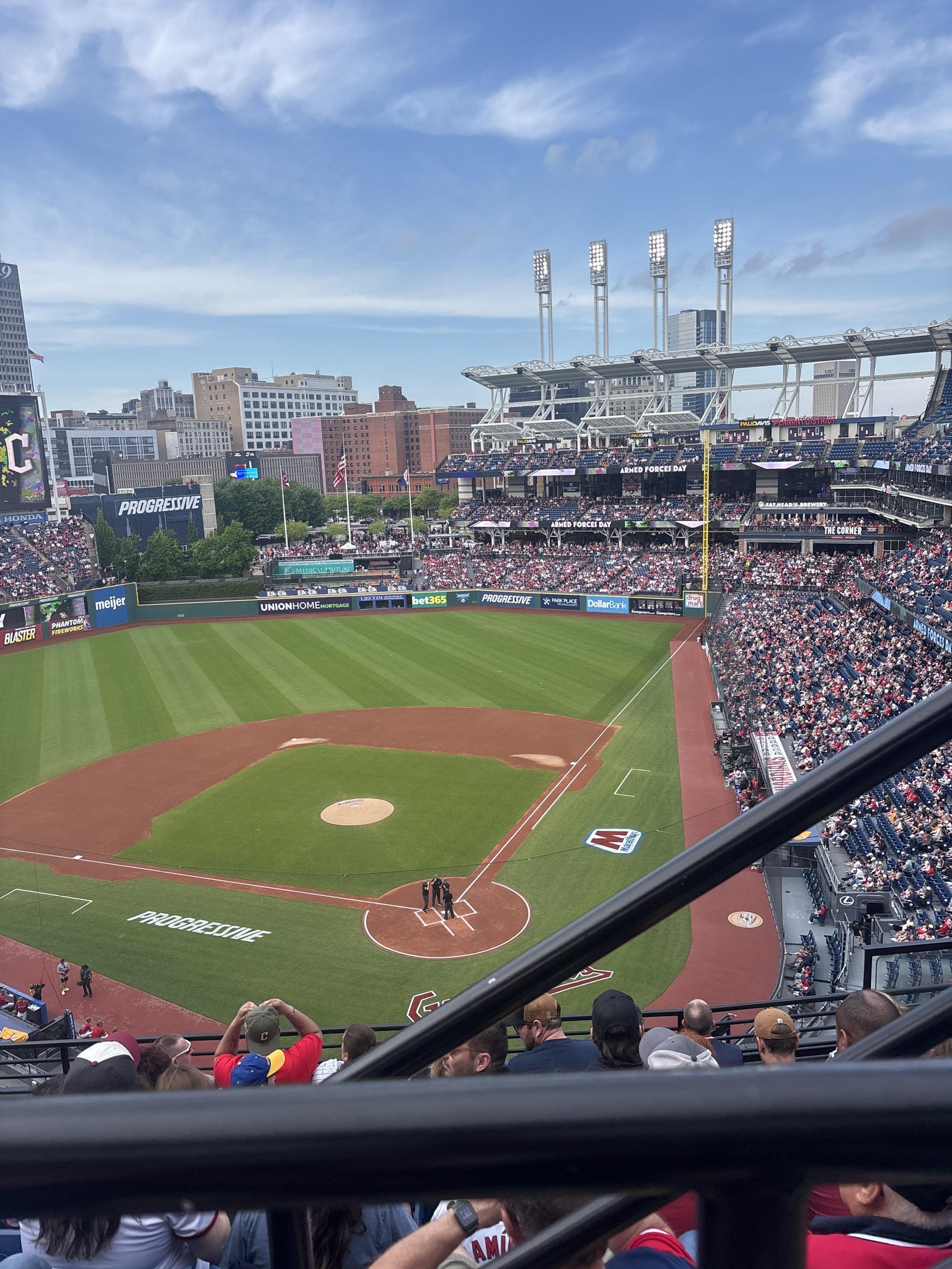 Vue réelle des fans prise de la Section 556 au site Progressive Field par Galen G