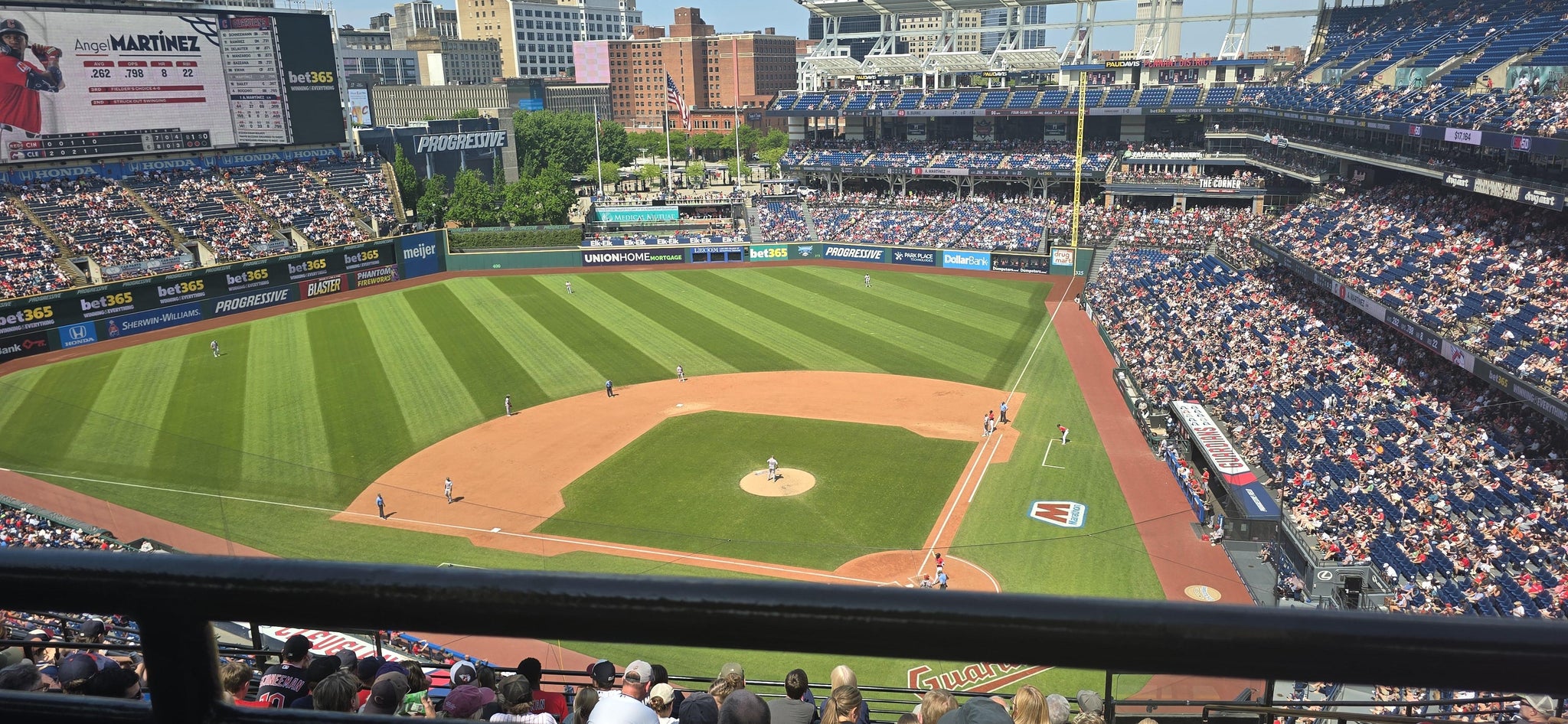 Vue réelle des fans prise de la Section 557 au site Progressive Field par Ryan J