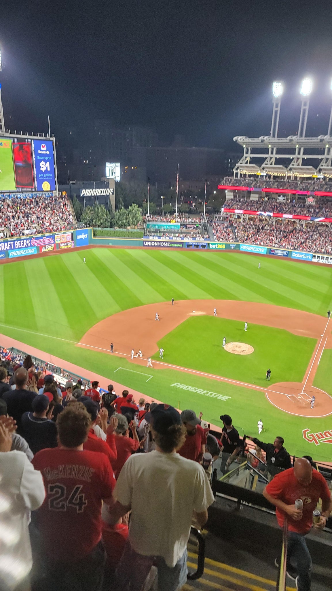 Vue réelle des fans prise de la Section 558 au site Progressive Field par Freddy J