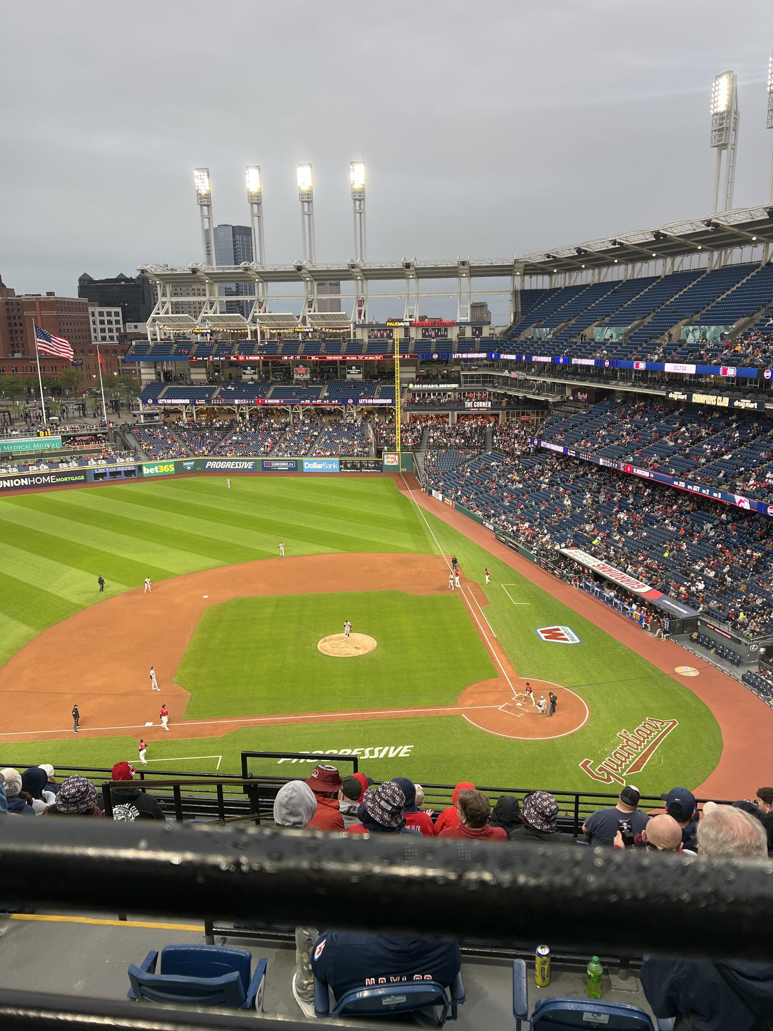 Vue réelle des fans prise de la Section 559 au site Progressive Field par Erik M