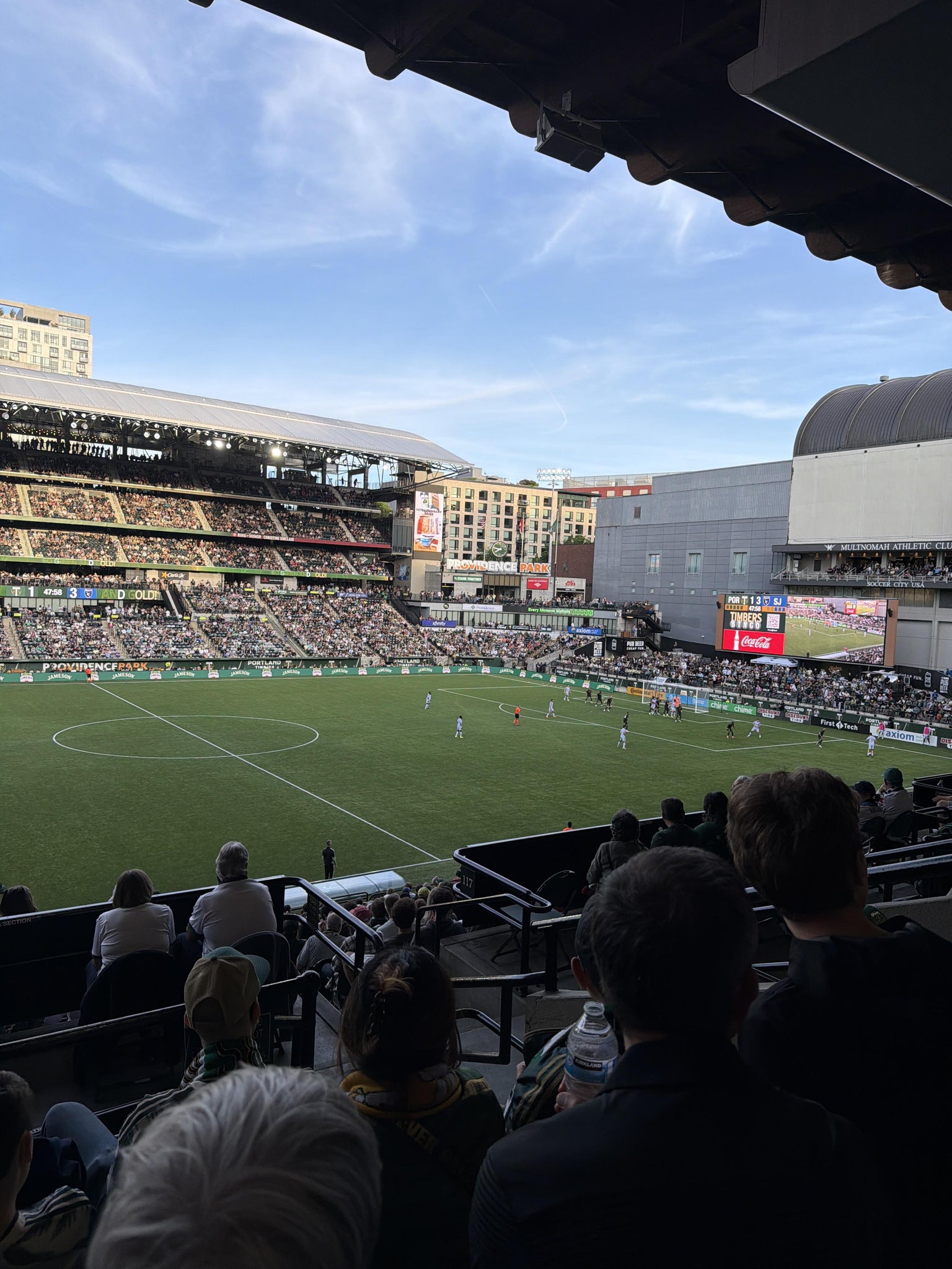 Vue réelle des fans prise de la Section 216 au site Providence Park par Thomas N