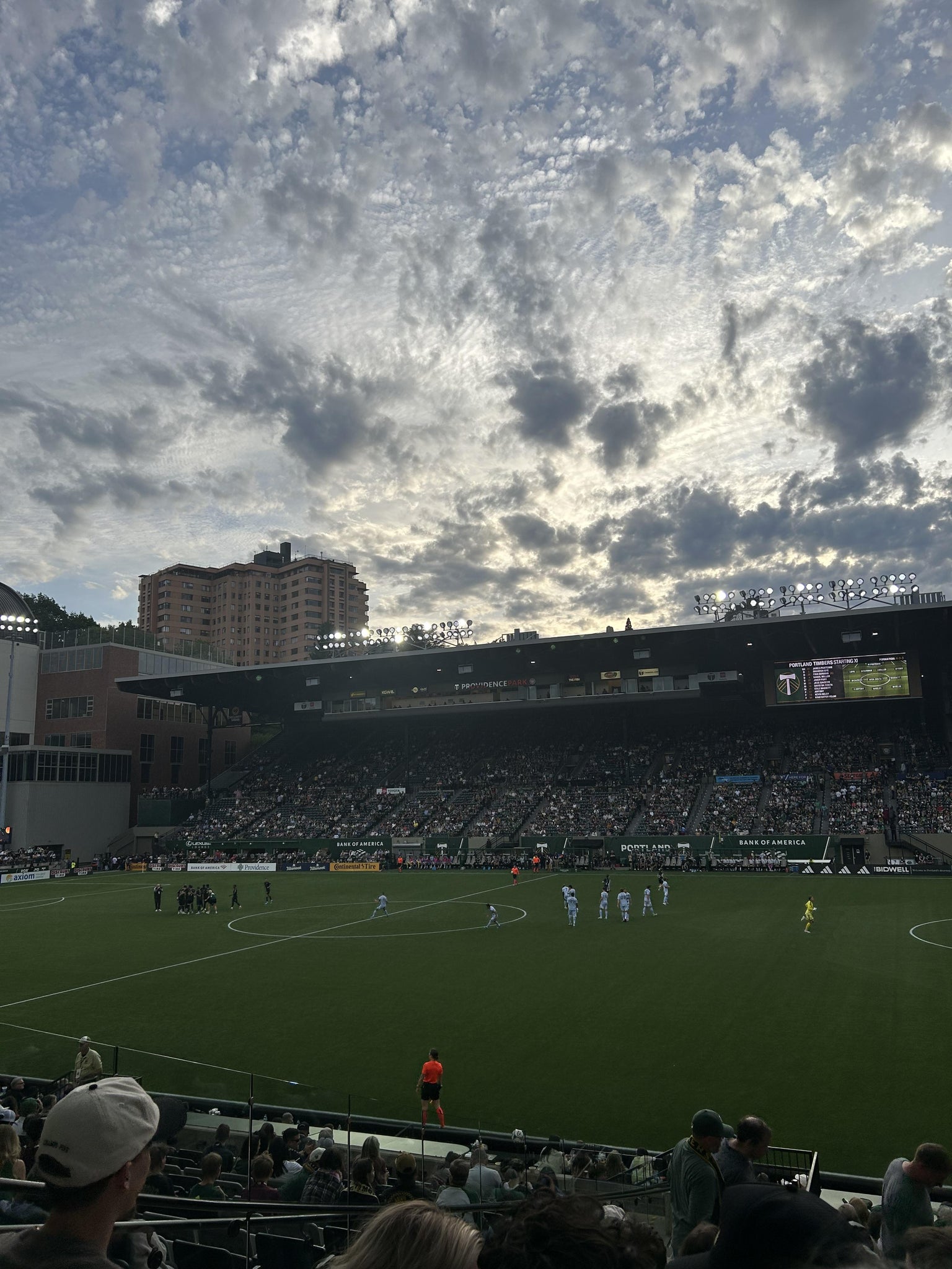 Vue réelle des fans prise de la Section 99 au site Providence Park par Edgar D