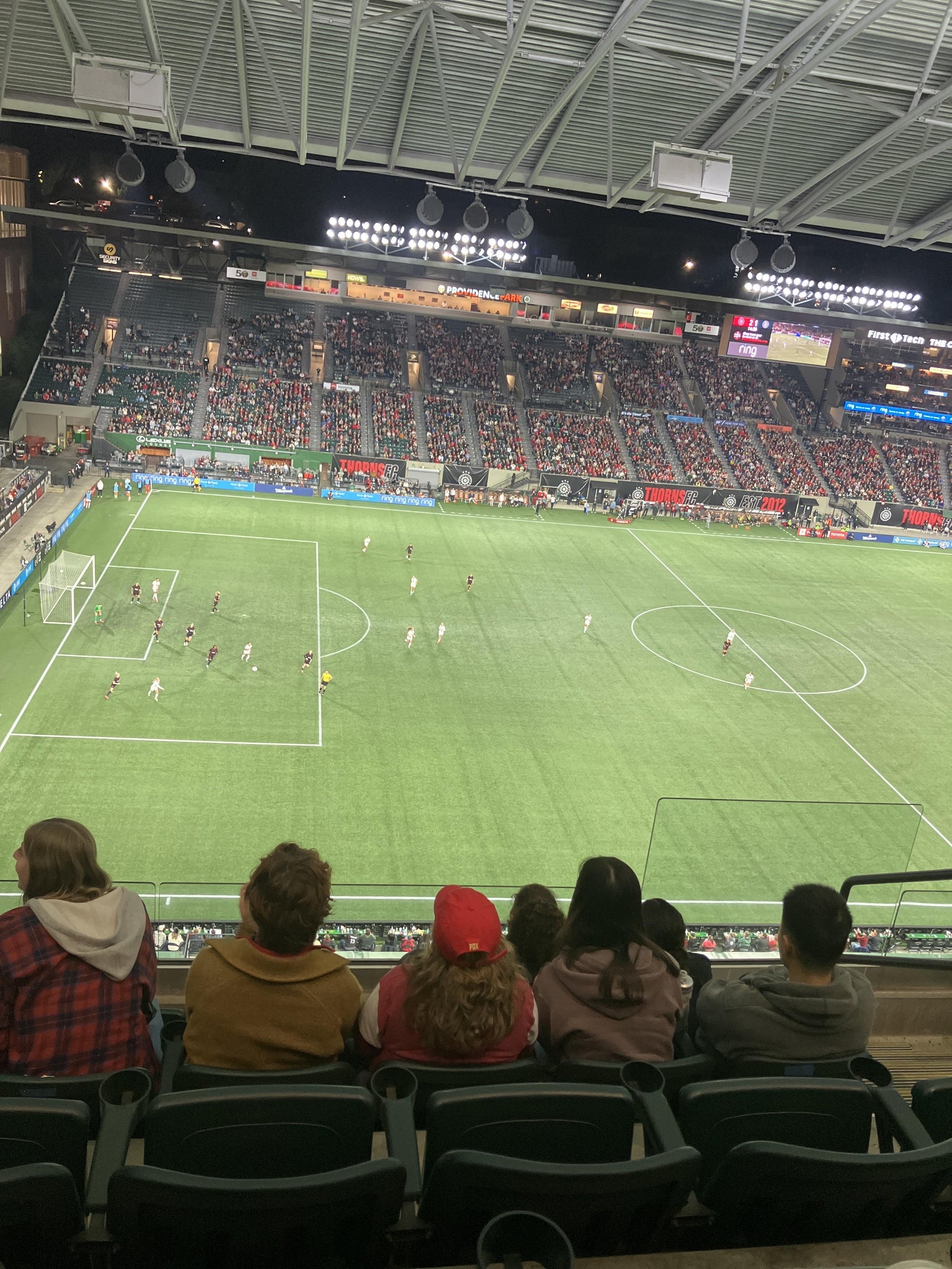 Vue réelle des fans prise de la East Vista 2 au site Providence Park par Liza R