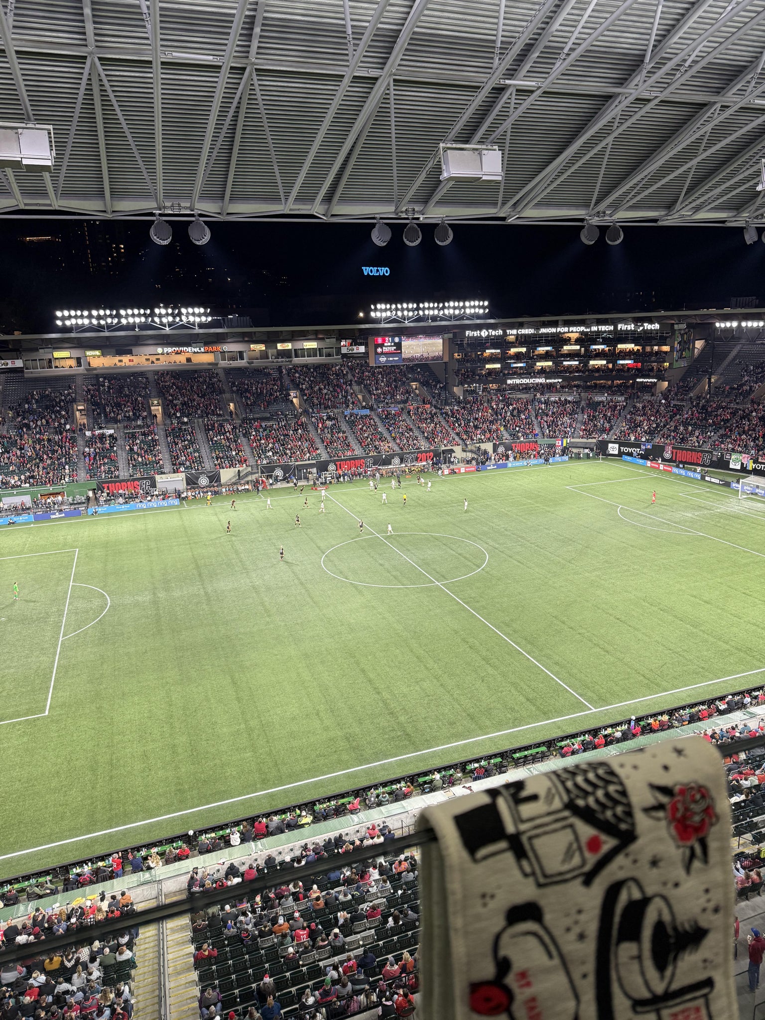 Vue réelle des fans prise de la East Vista 3 au site Providence Park par Krista E