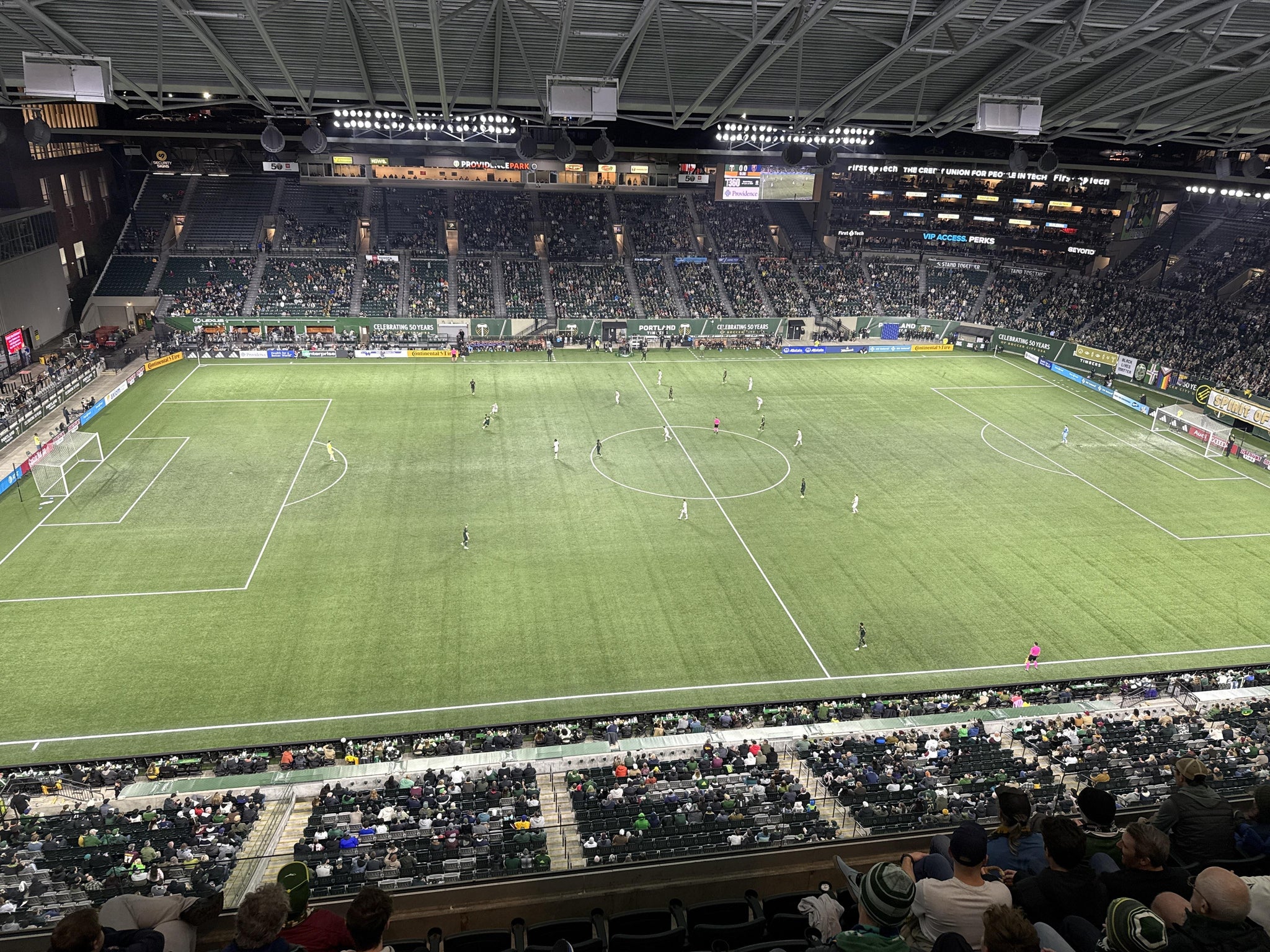 Vue réelle des fans prise de la East Vista 4 au site Providence Park par Dexter S
