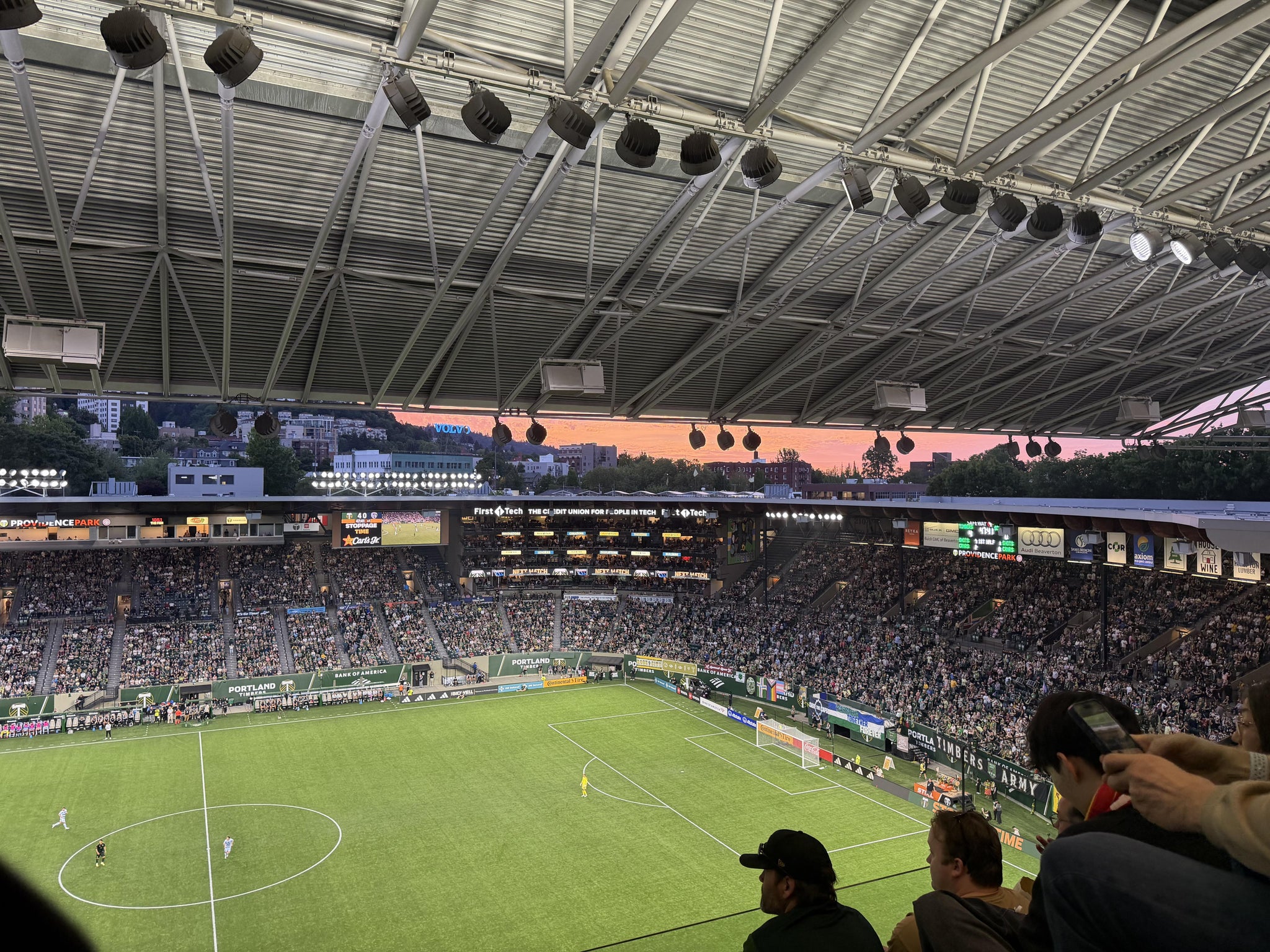 Vue réelle des fans prise de la East Vista 5 au site Providence Park par Christopher W