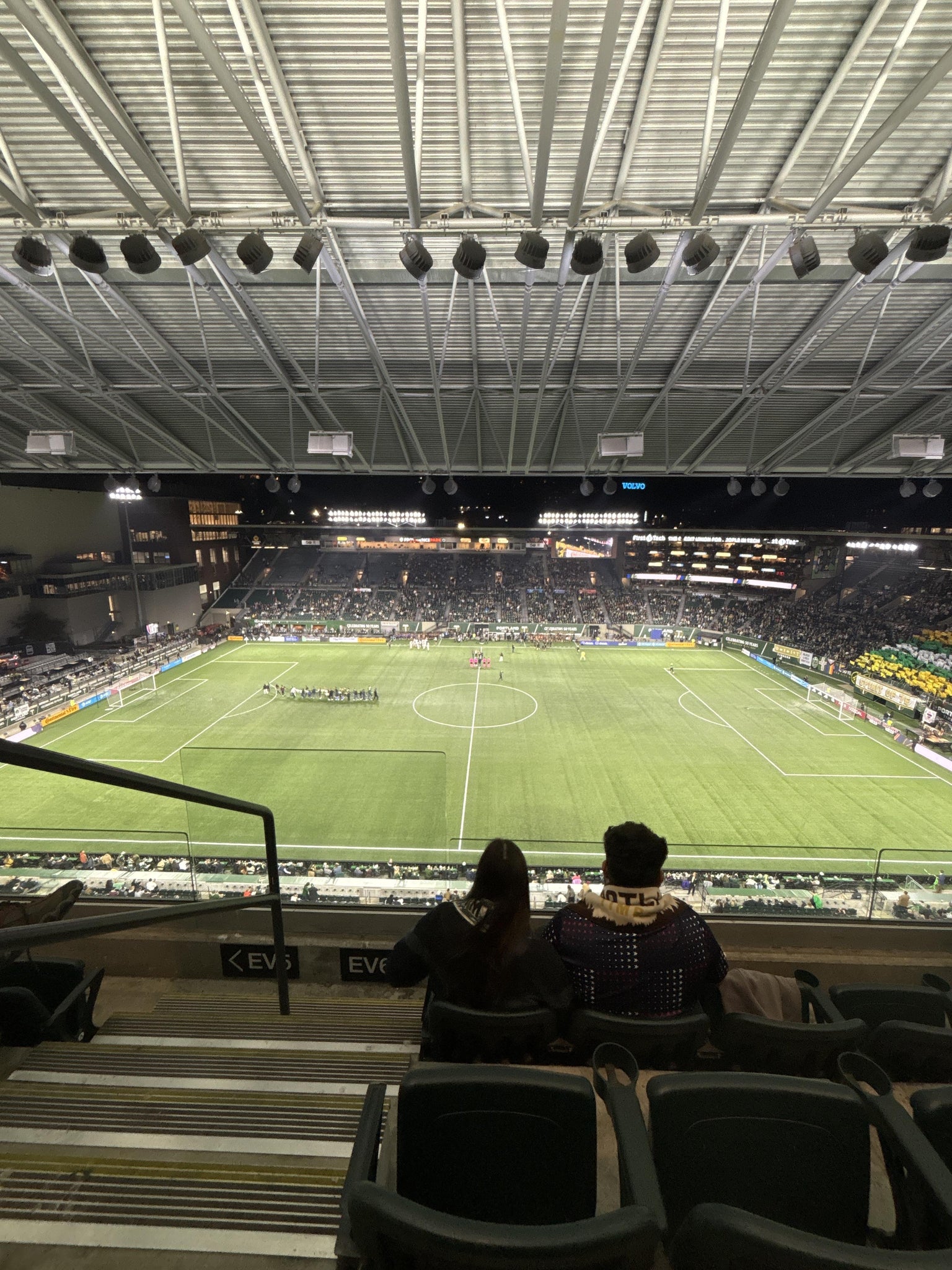 Vue réelle des fans prise de la East Vista 6 au site Providence Park par Joshua W