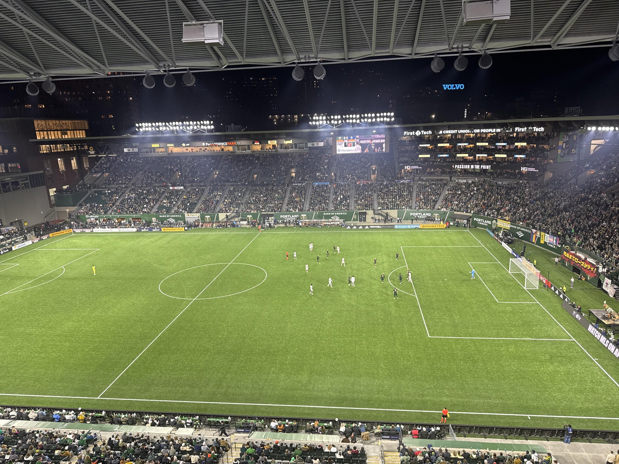Vue réelle des fans prise de la East Vista 8 au site Providence Park par Julian G