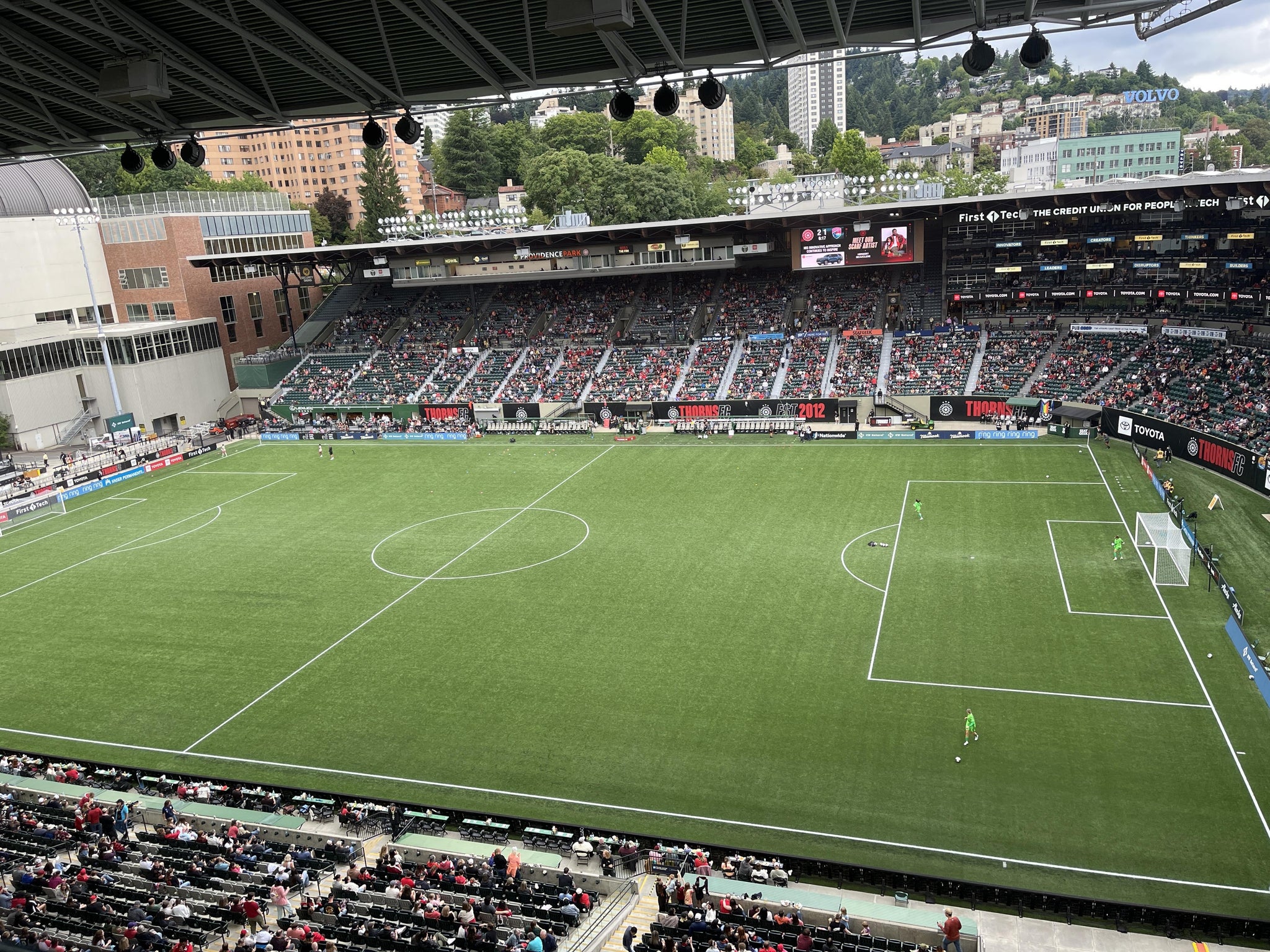 Vue réelle des fans prise de la East Vista 9 au site Providence Park par Kurt S