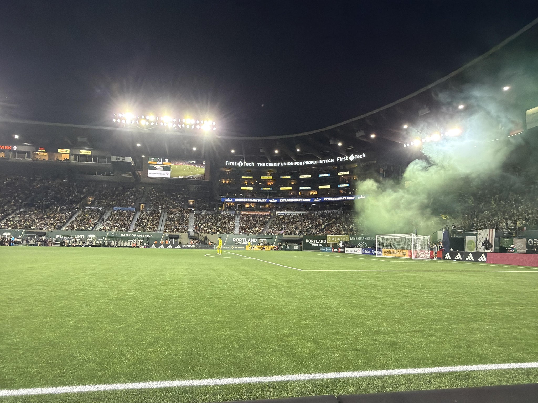 Real Fan View taken from Field Seats at Providence Park by Matt L
