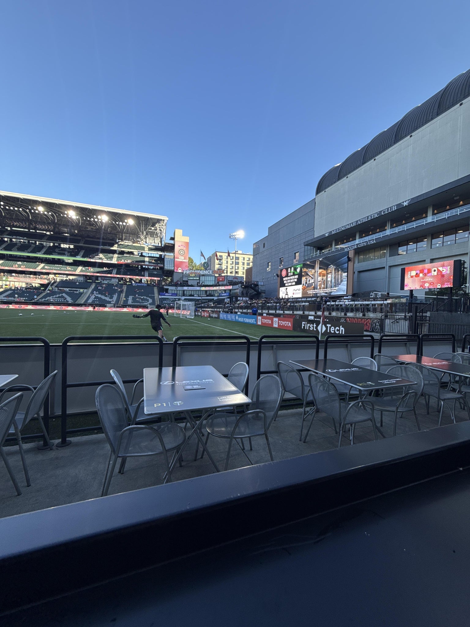 Real Fan View taken from Lexus Lounge Rail 7 at Providence Park by Hunter L