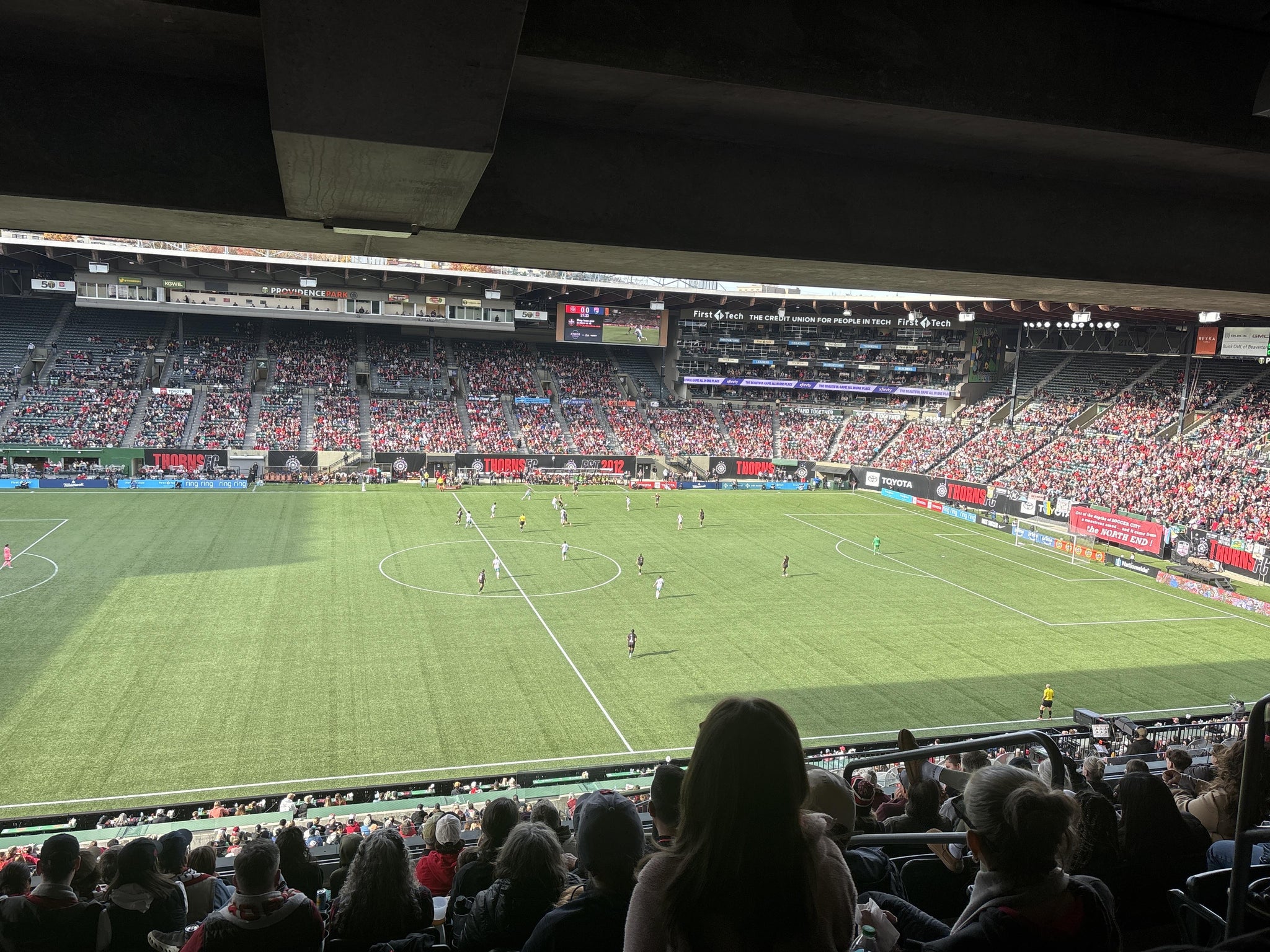 Vue réelle des fans prise de la Tanner Ridge 4 au site Providence Park par Jaime S